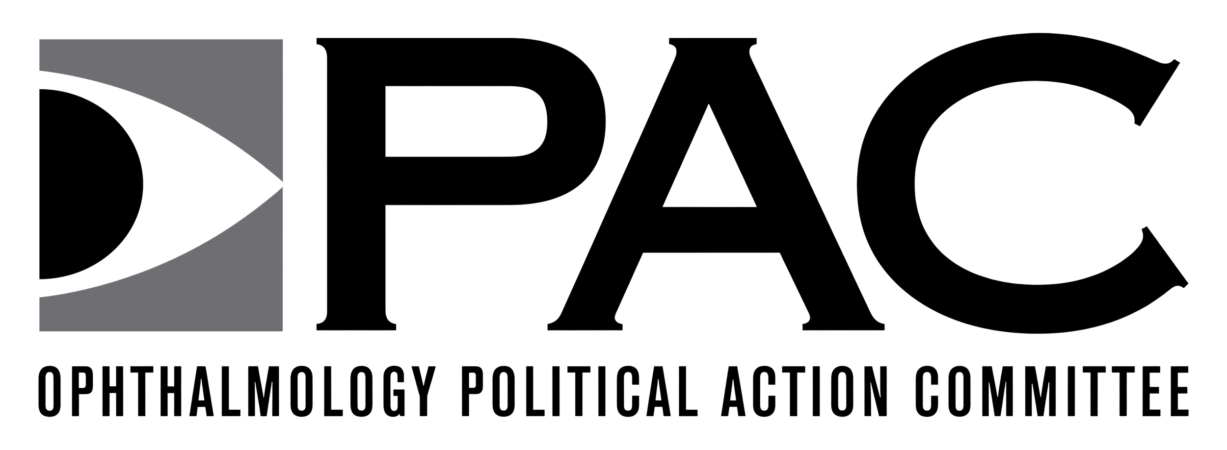 Black and grey logo with stylized fish symbol and the word 'PAC' in large black letter, with smaller text beneath.