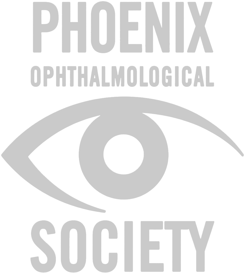 Logo for Phoenix Ophthalmological Society featuring an eye symbol.