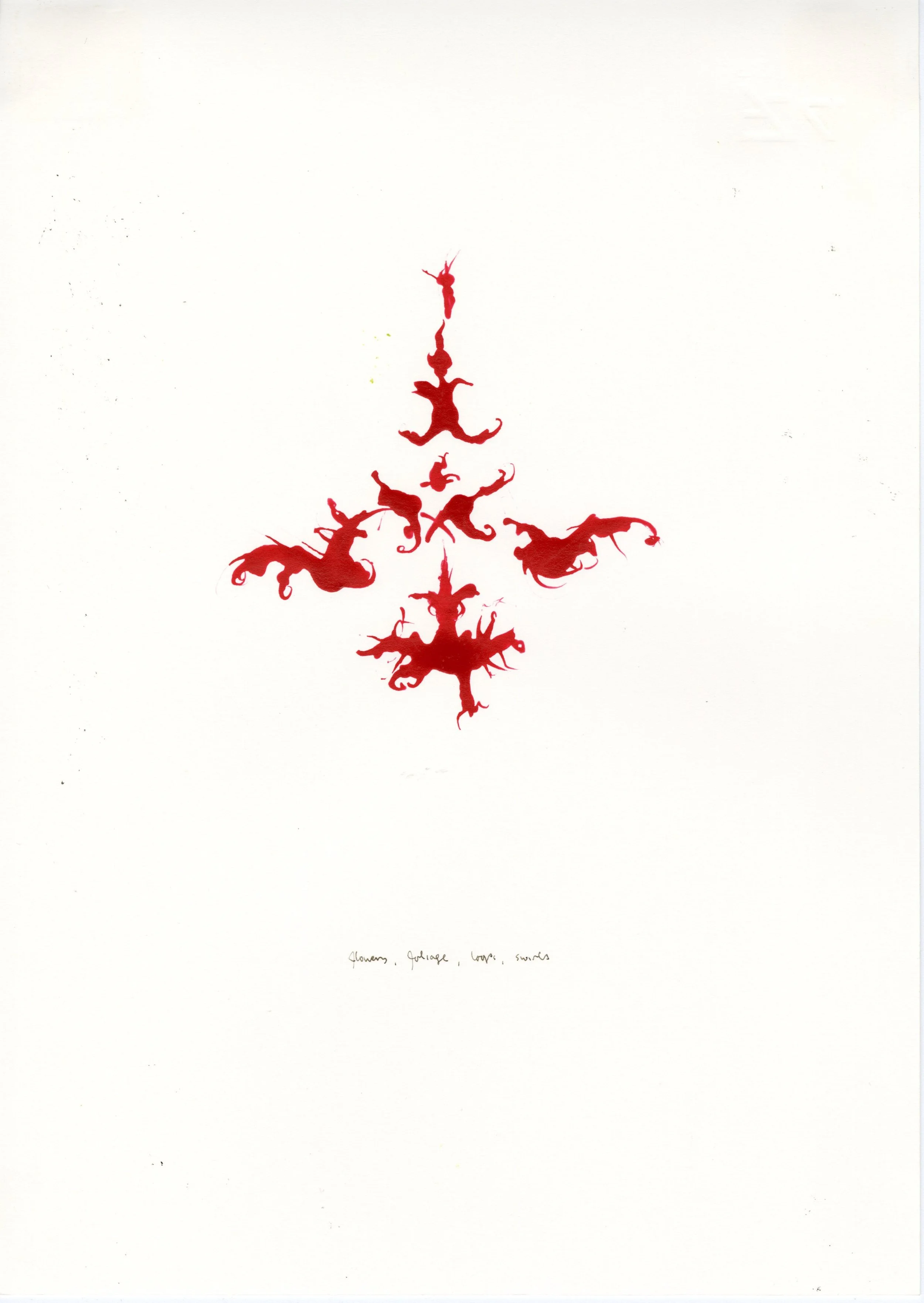 9. flowers, foliage, loops, swirls 2003. Poster paint on paper 21x30cm.jpg