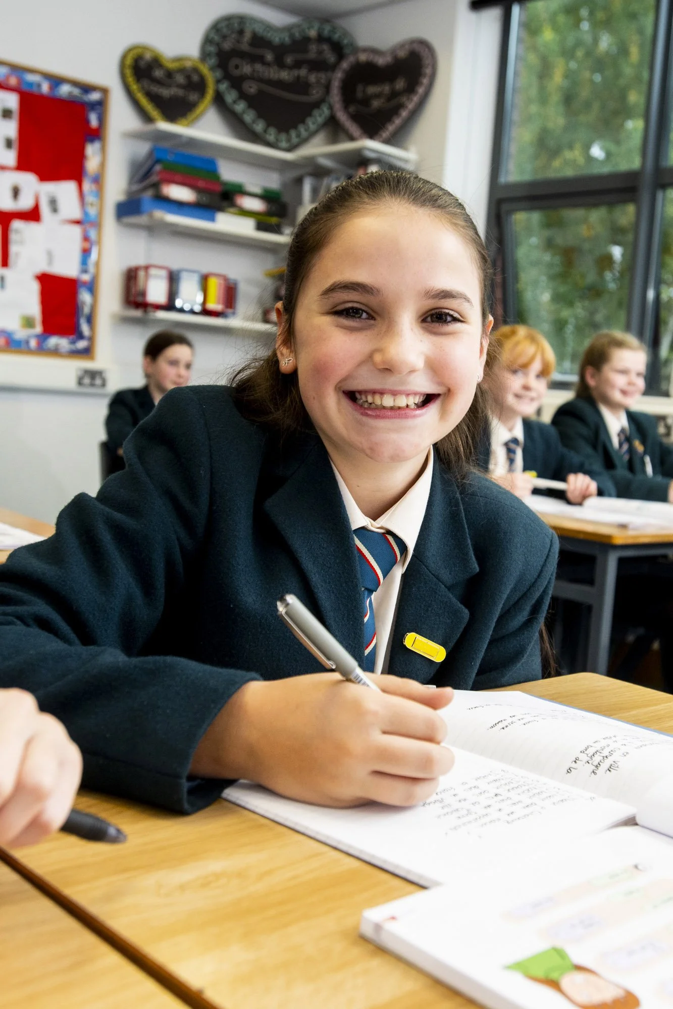 Girl in class at Strathearn School