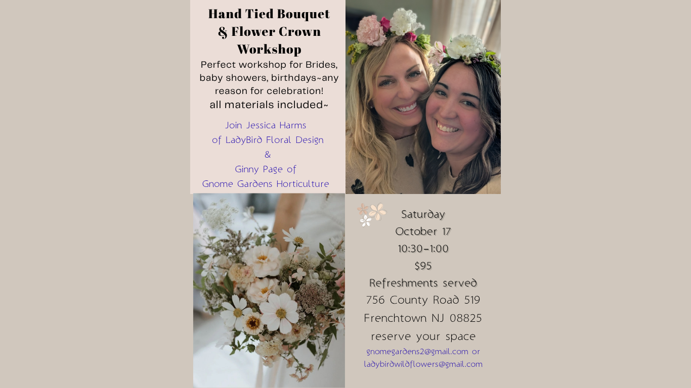 Hand Tied Bouquet & Flower Crown