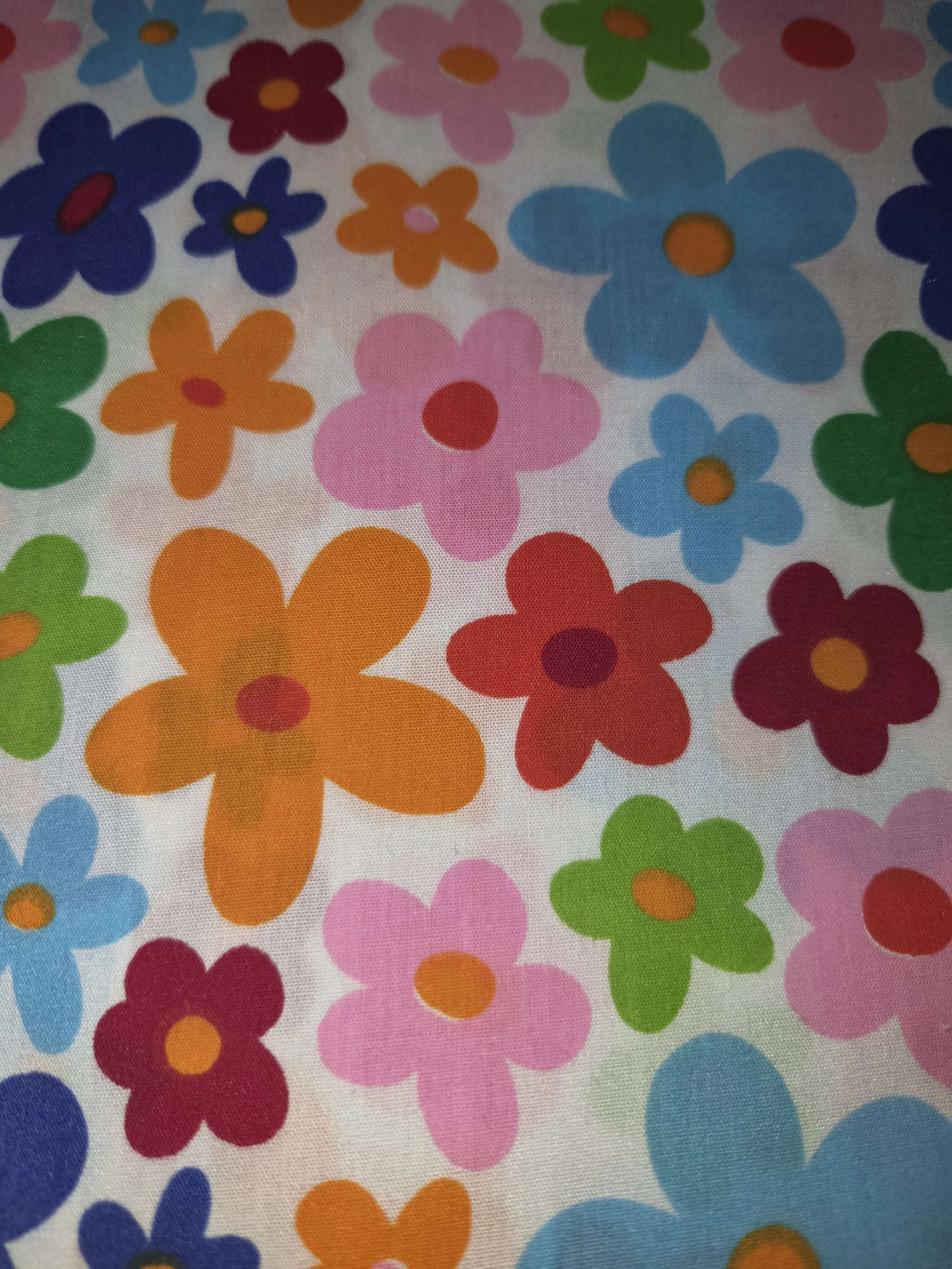 BOLD MULTICOLOUR DAISY POLYCOTTON COLLAR