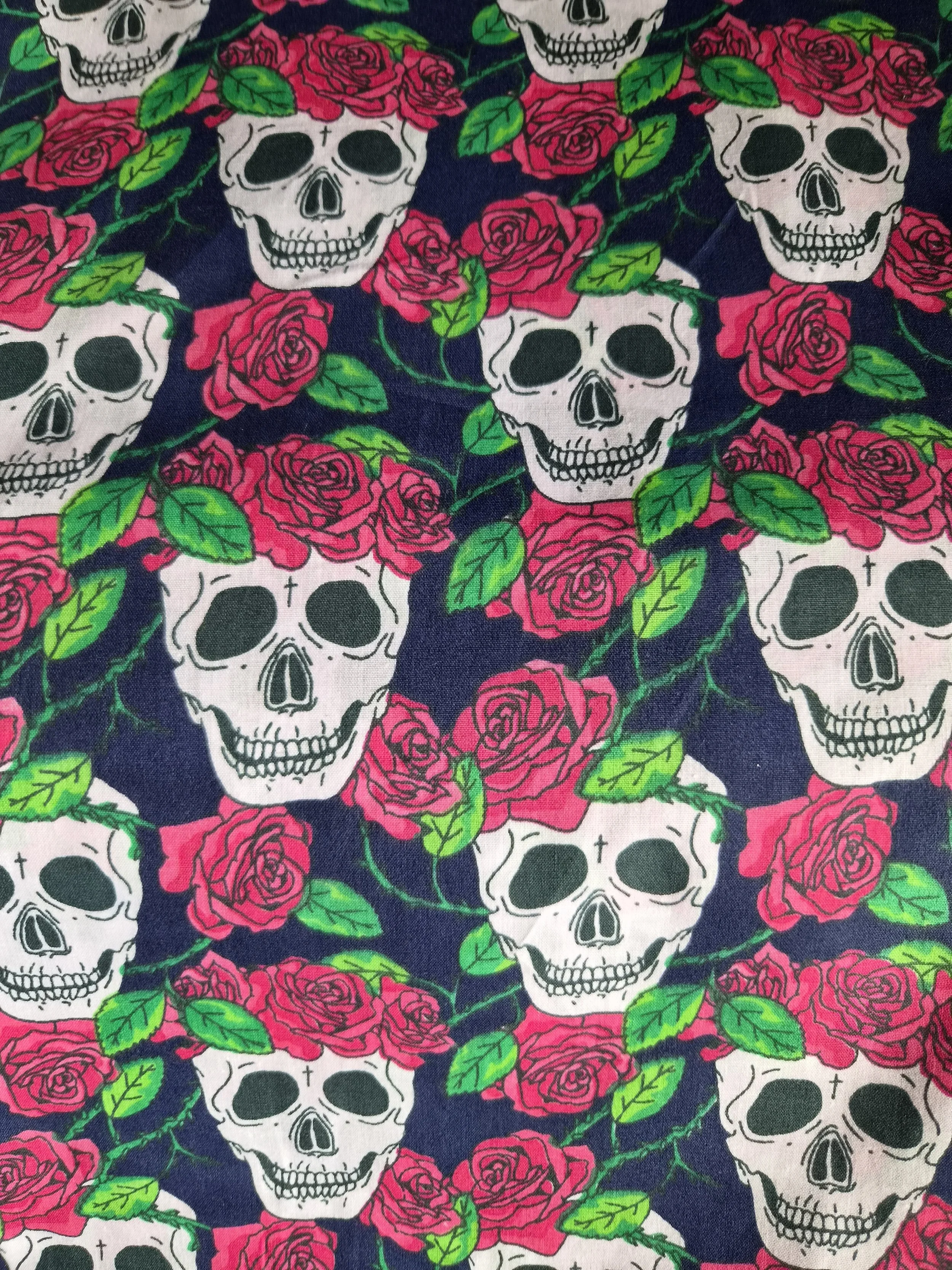 spooky skulls and roses navy.jpg