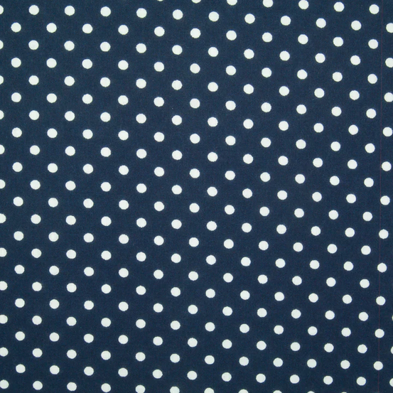 WHITE PEA SPOT POLYCOTTON BOW