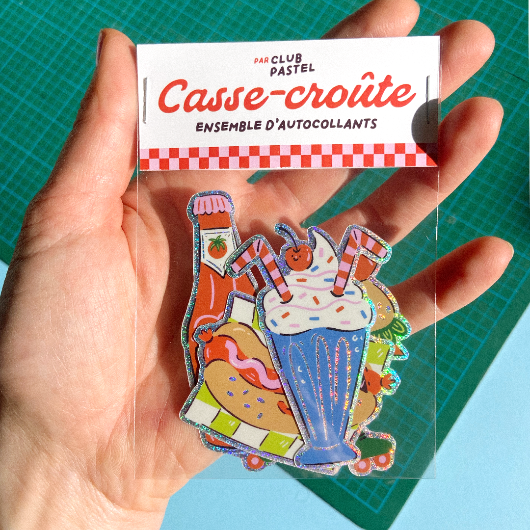 Ensemble de 4 autocollants "Casse-Croûte"
