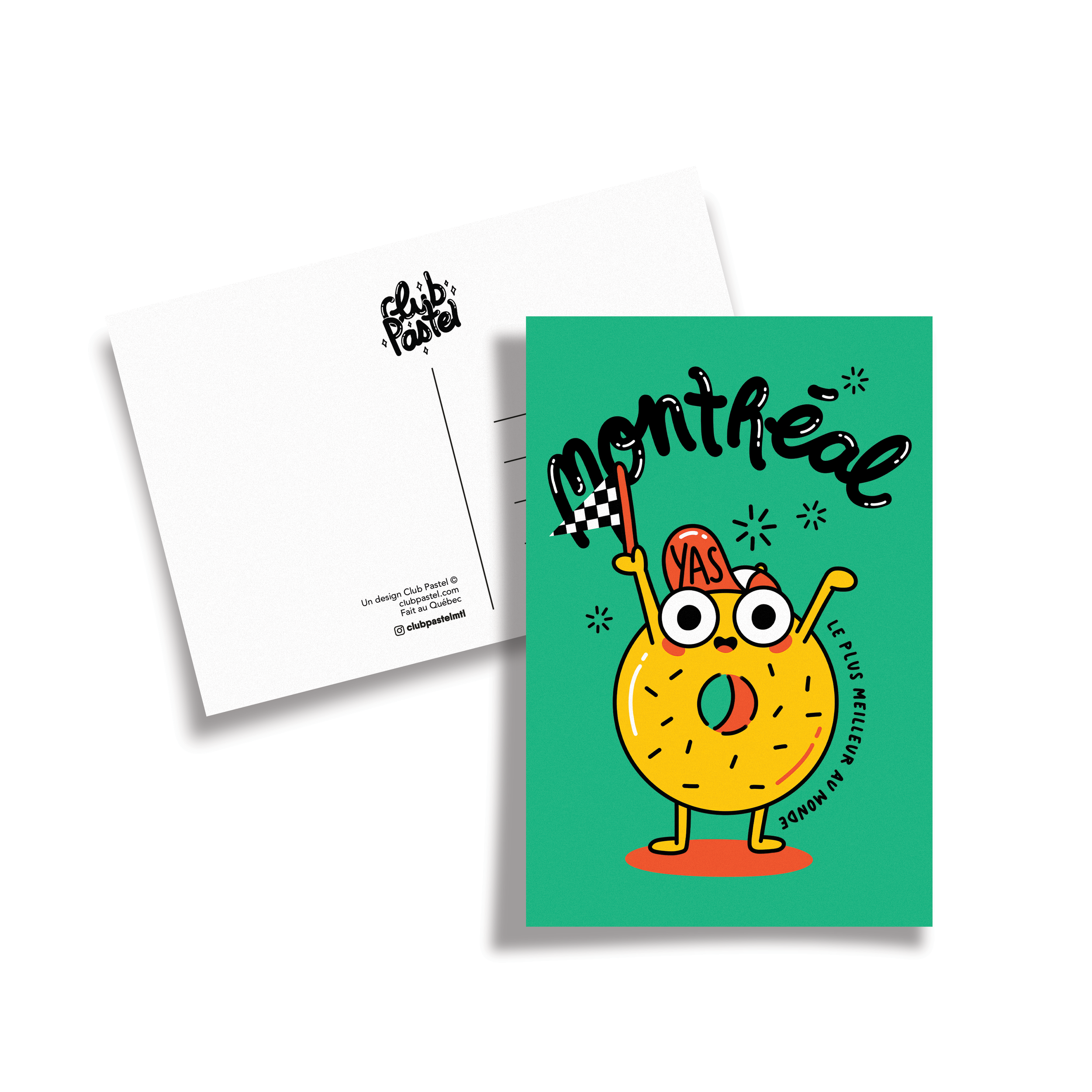 Carte postale Bagel de couse