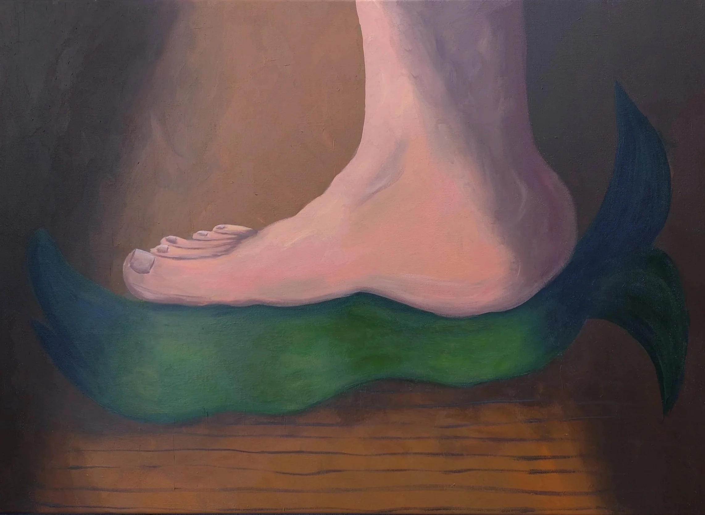 Between what comes, 2025, acrylic on canvas, 100x70cm