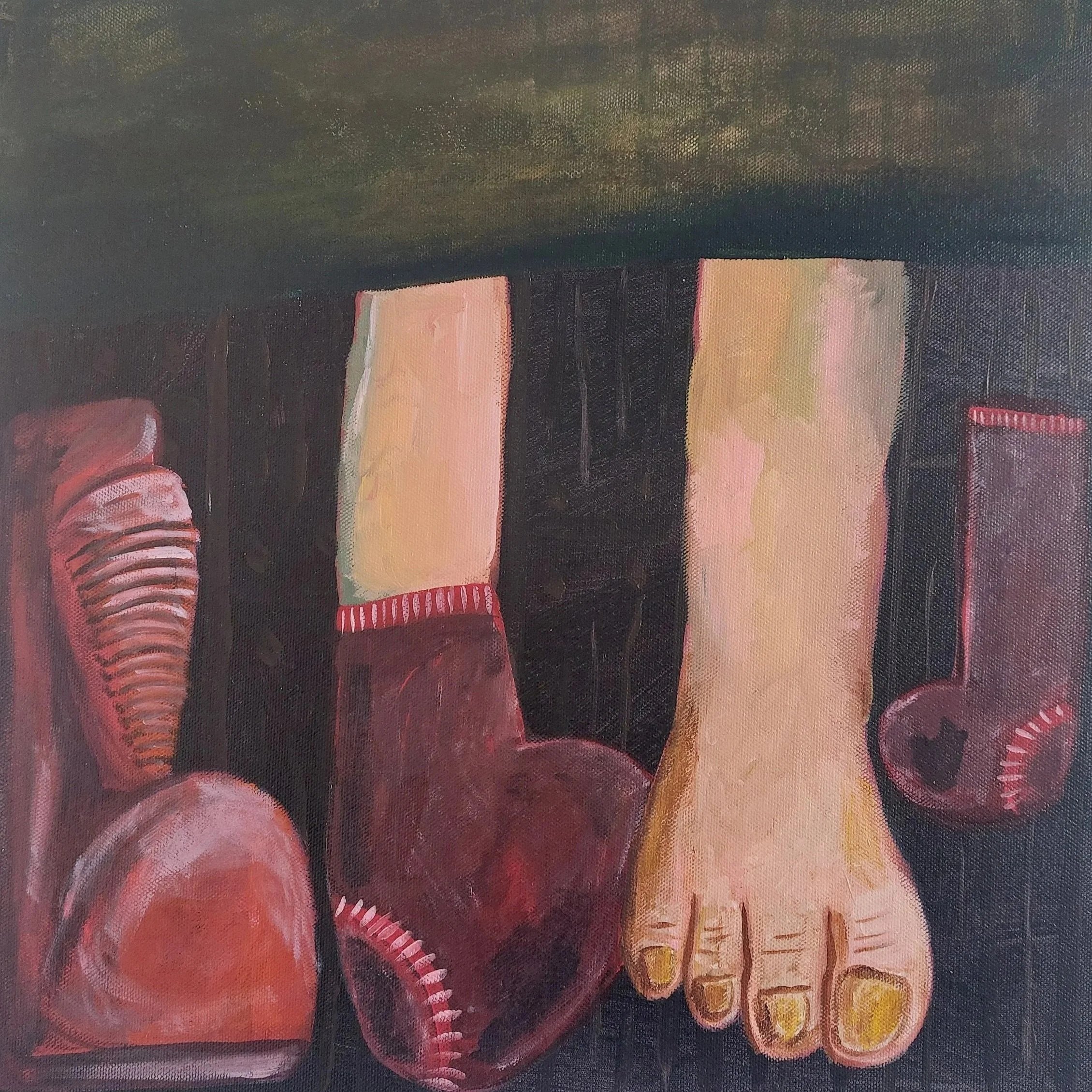 Fidget, 2023, acrylic on canvas, 40x40cm