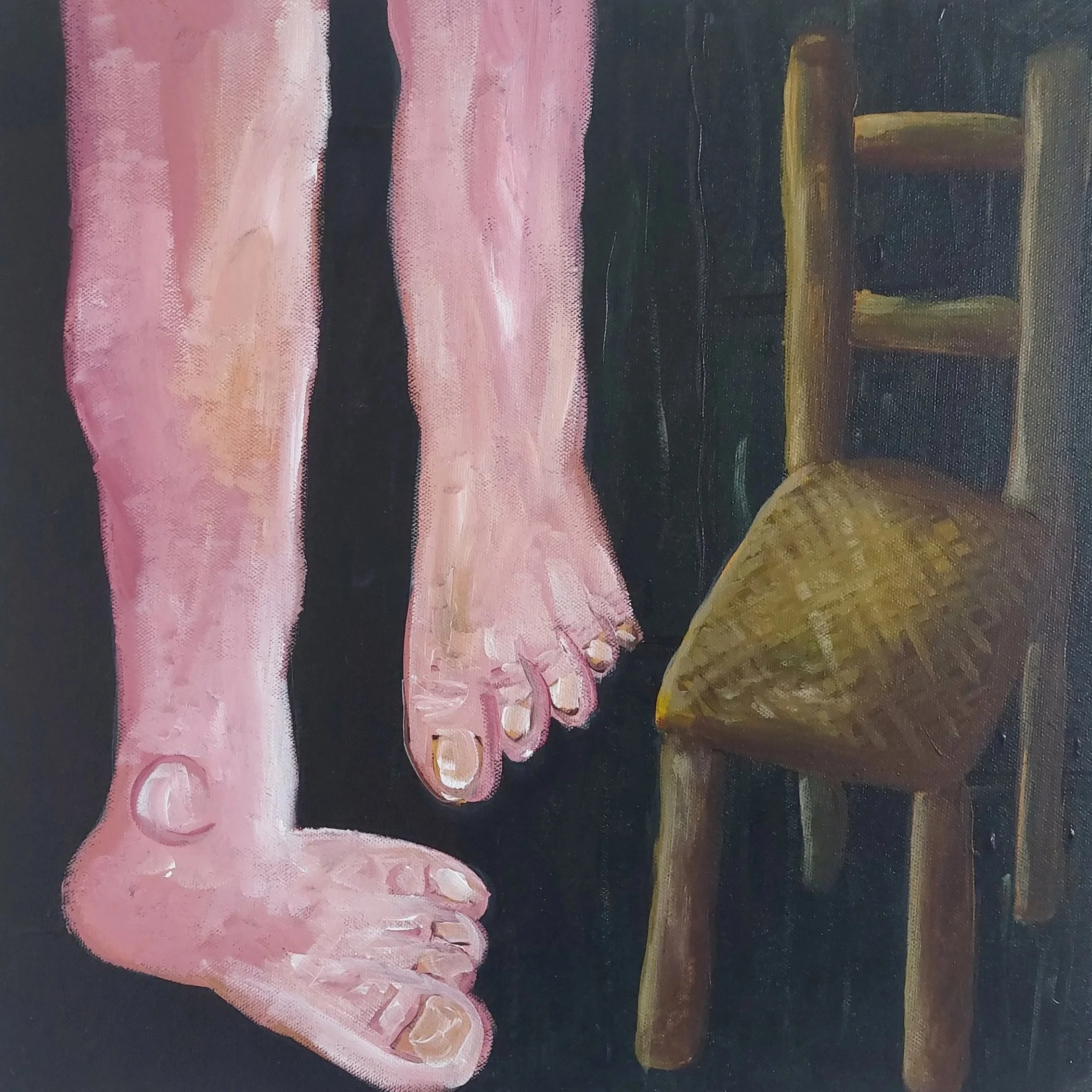 Staying, stepping, 2024, acrylic on canvas, 40x40cm