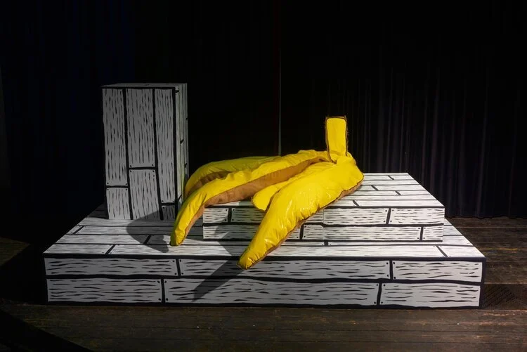 the dust has time to settle..., PVC, hessian, cotton, acrylic, wood, RA Schools Show, 2019