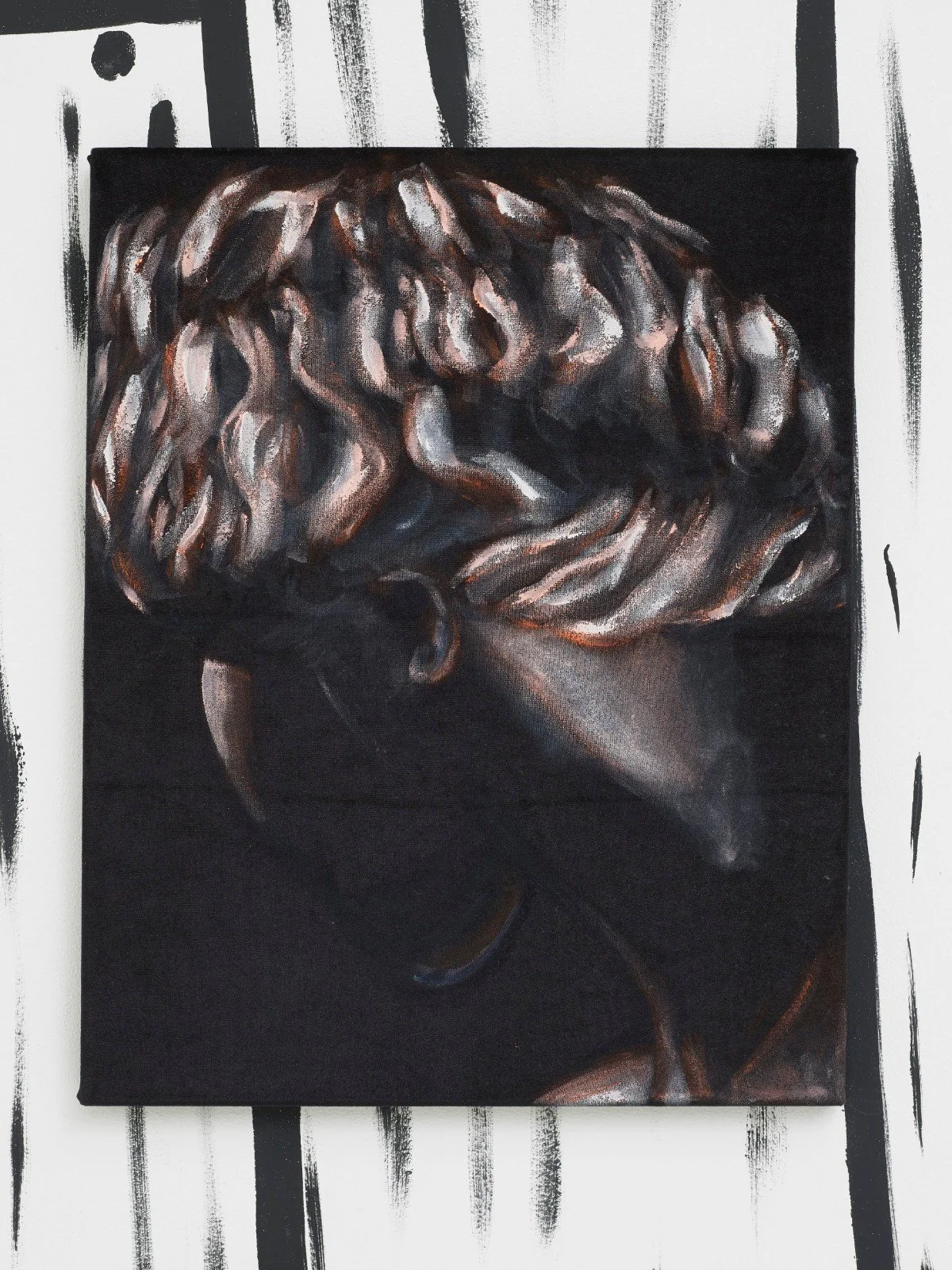 Changing,  acrylic on velvet, 2019