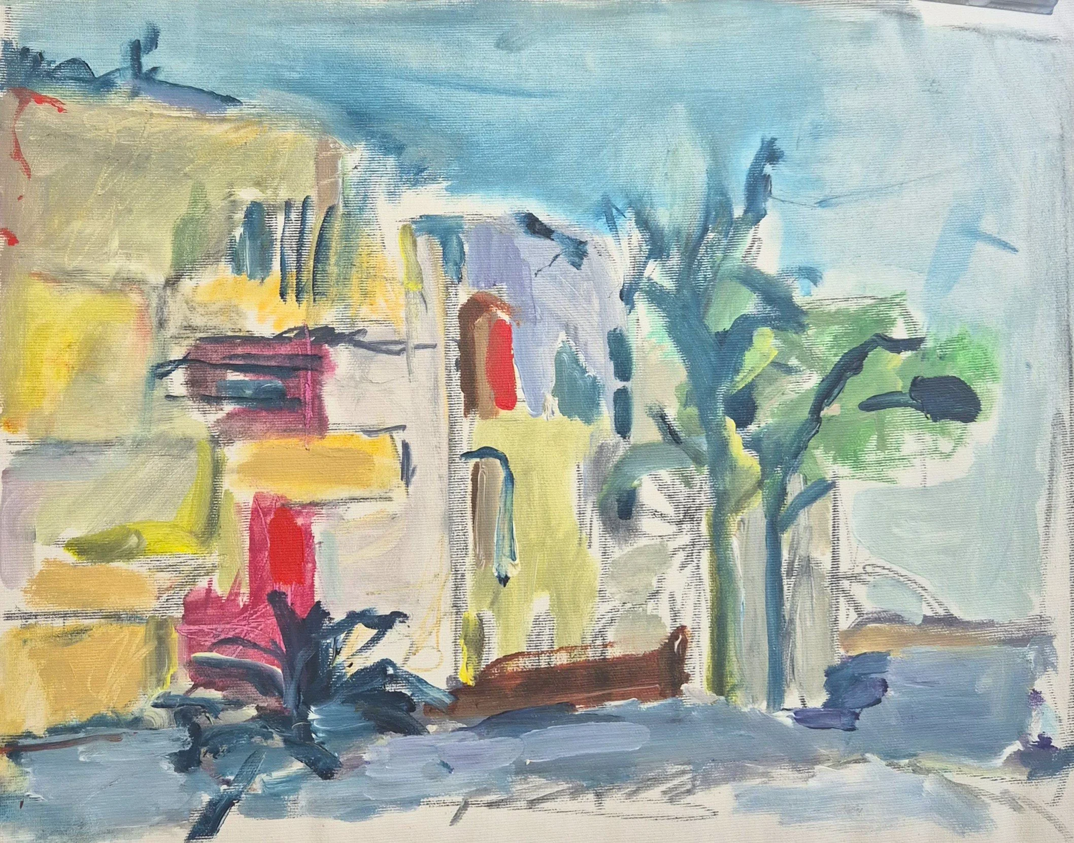 The Red Window, 2022. 36X48 cm, Acrylic on Canvas.