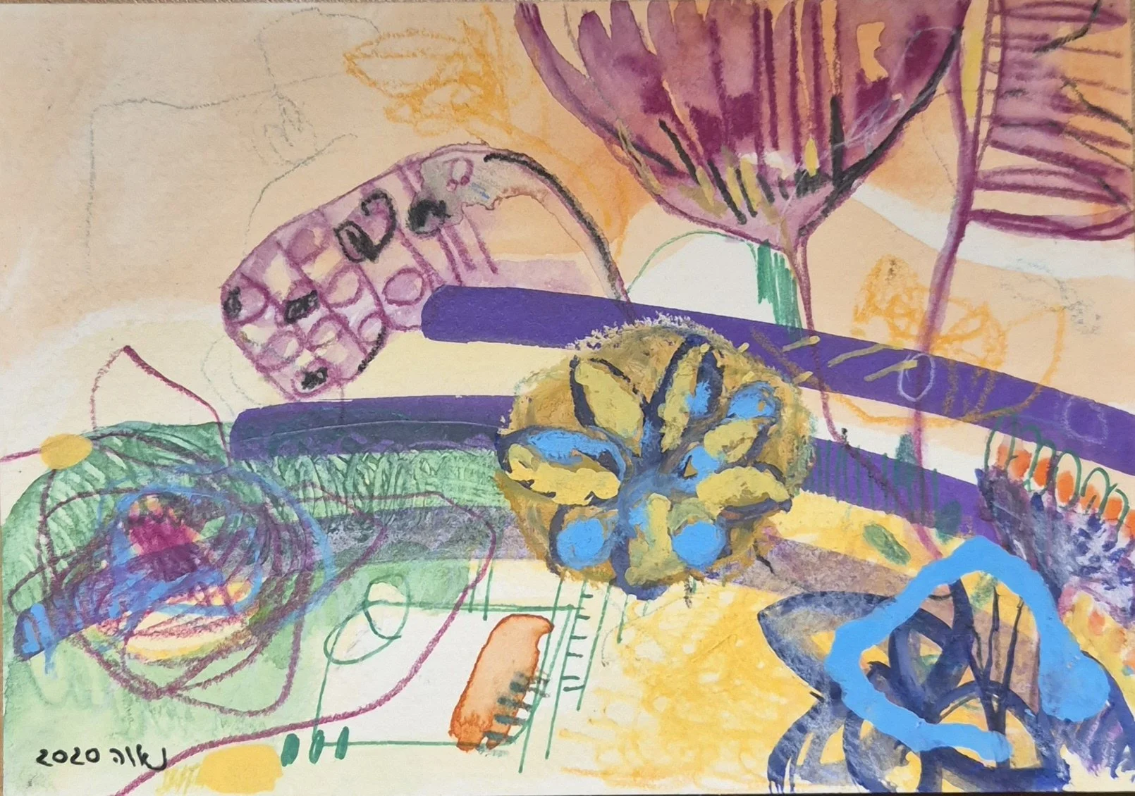 Untitled, 2020. 13×18 cm, Acrylic and Mixed Media on Paper (300 gr)