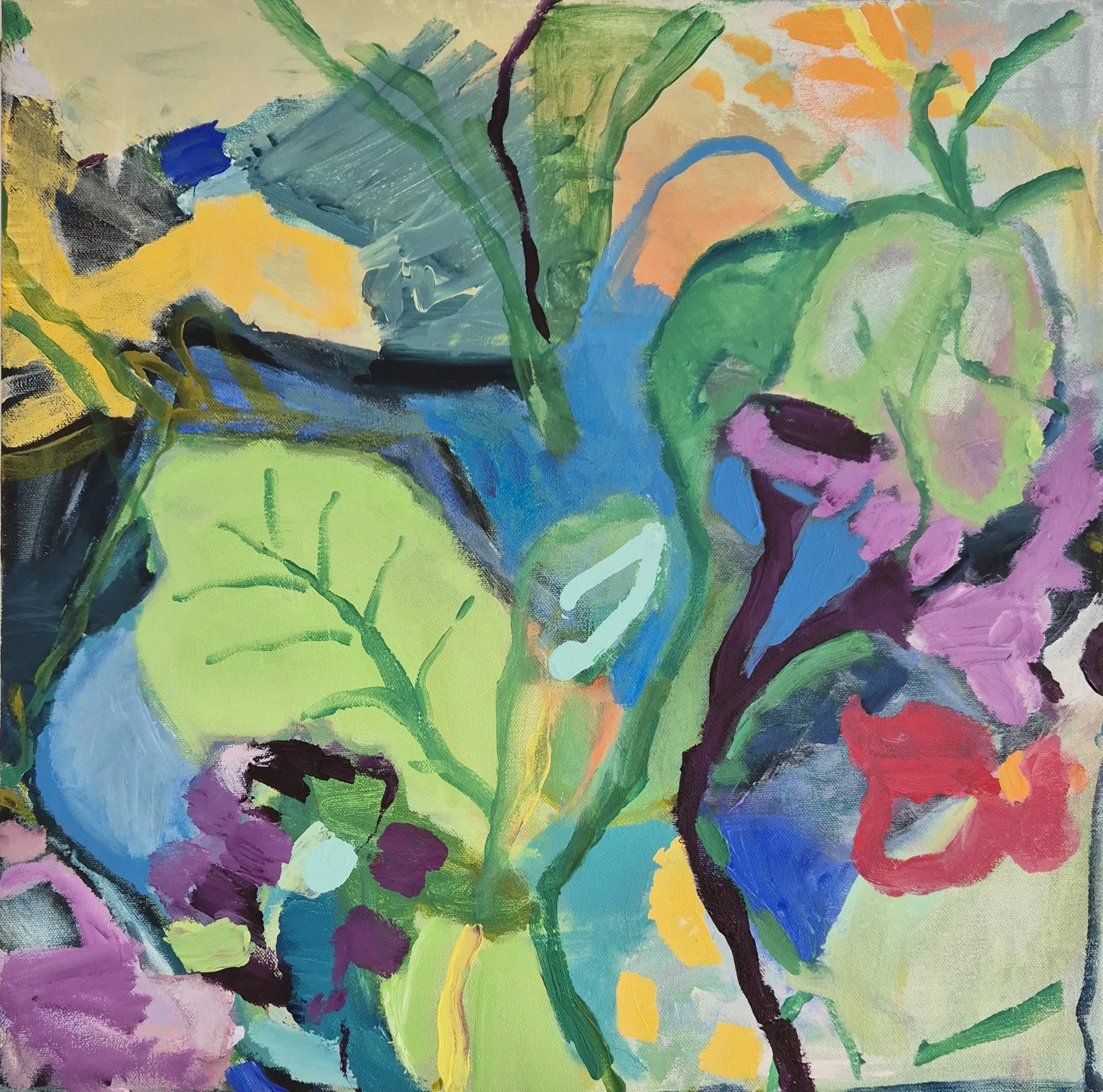 Secret Garden, 2026. 50×50 cm, Acrylic on Canvas
