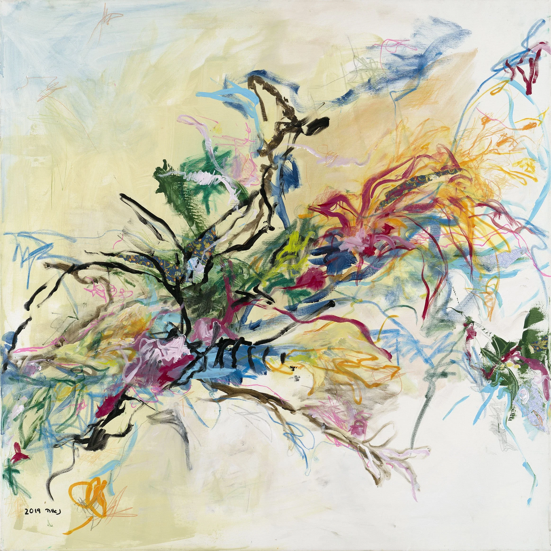 Flowing Inspiration, 2019. 100x100 cm, Acrylic on Canvas