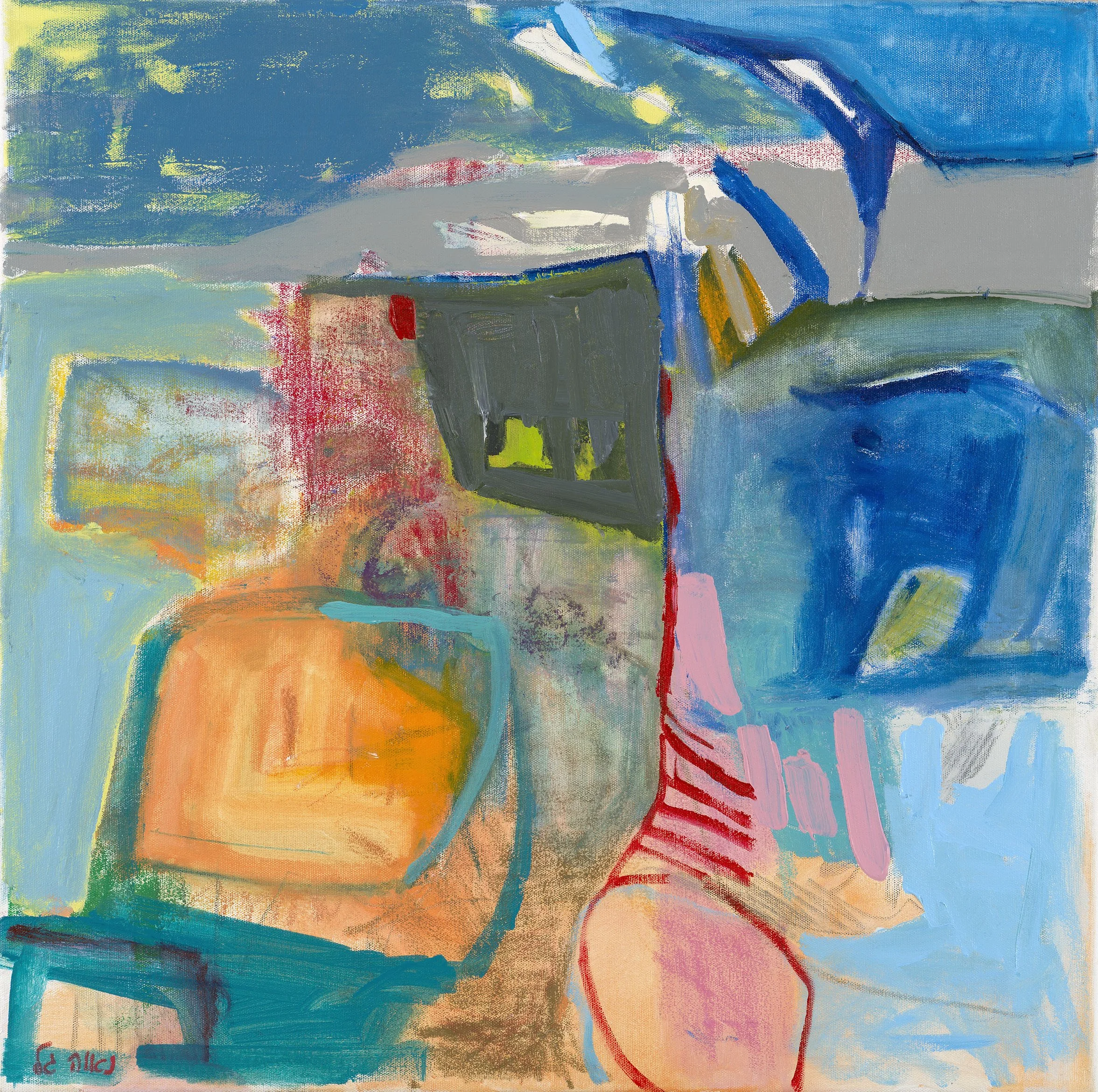 Dynamic Geometric Harmony, 2023. 60x60 cm, Acrylic on Canvas