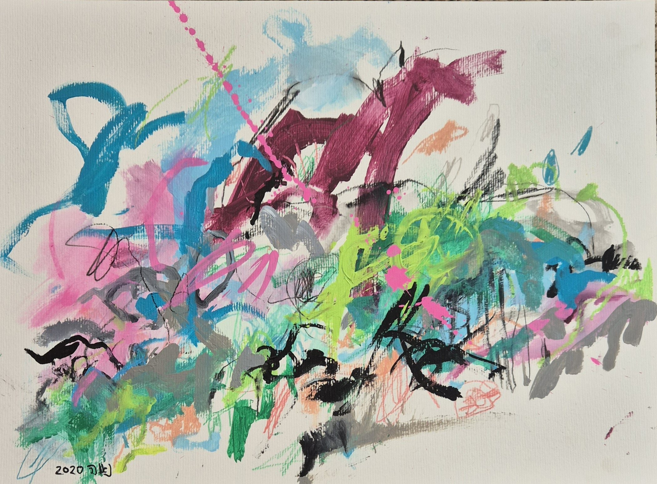 Untitled, 2020. 30×41 cm, Acrylic and Mixed Media on Paper (300 gr)