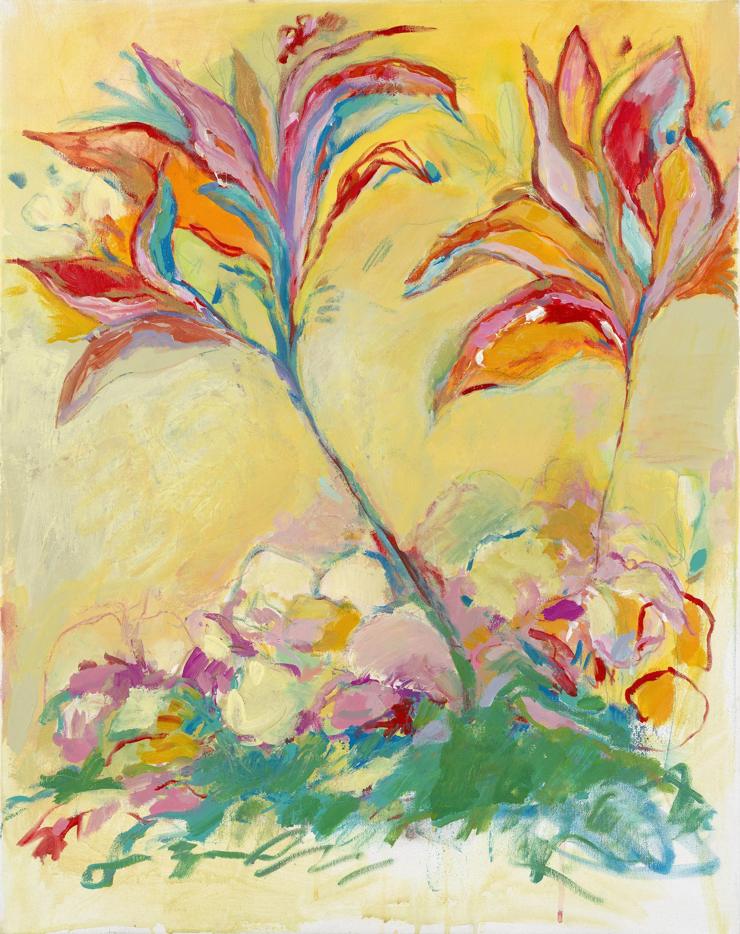 Blooming Fire, 2025. 86x68 cm, Acrylic on Canvas

