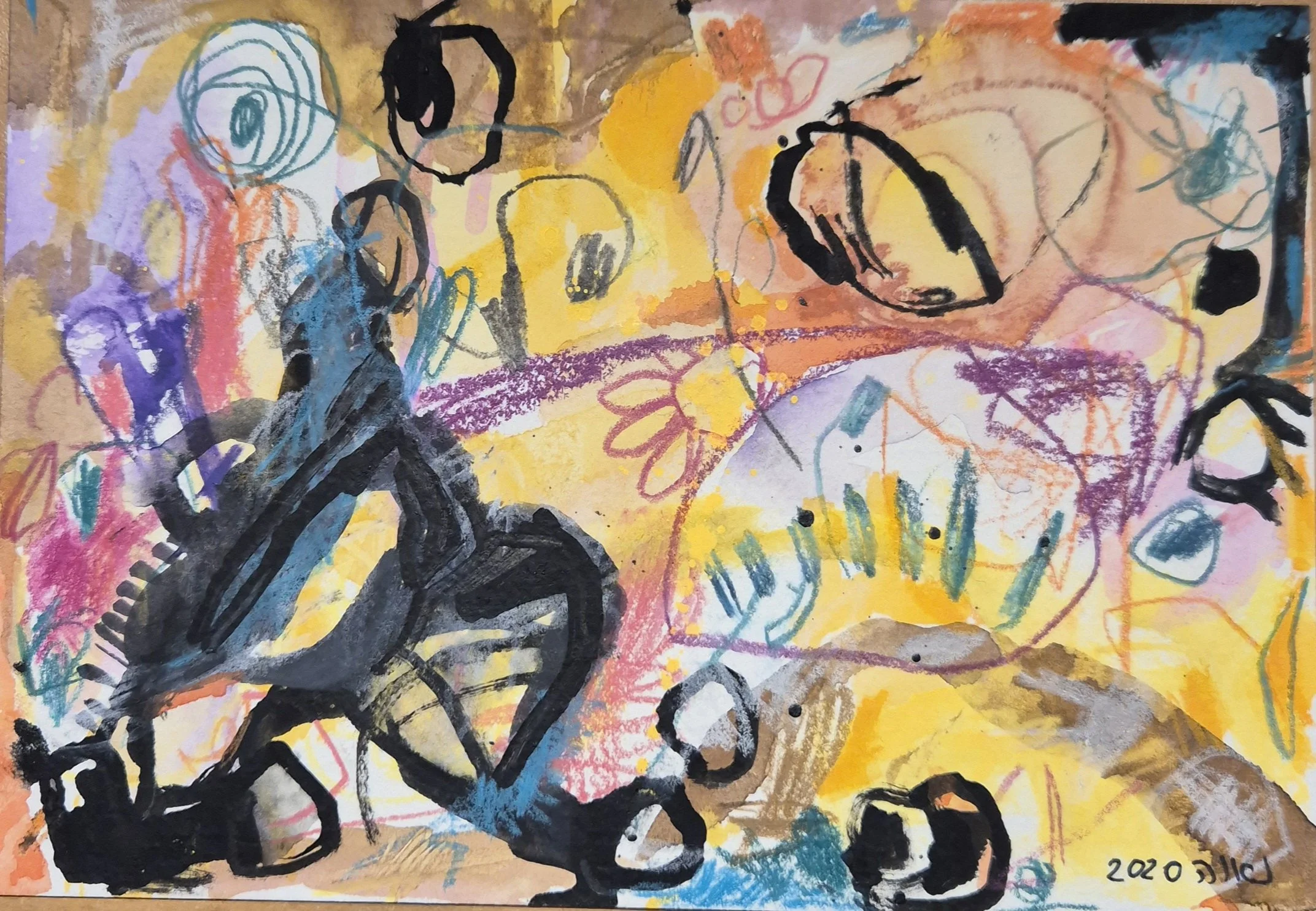 Untitled, 2020. 13×18 cm, Acrylic and Mixed Media on Paper (300 gr)