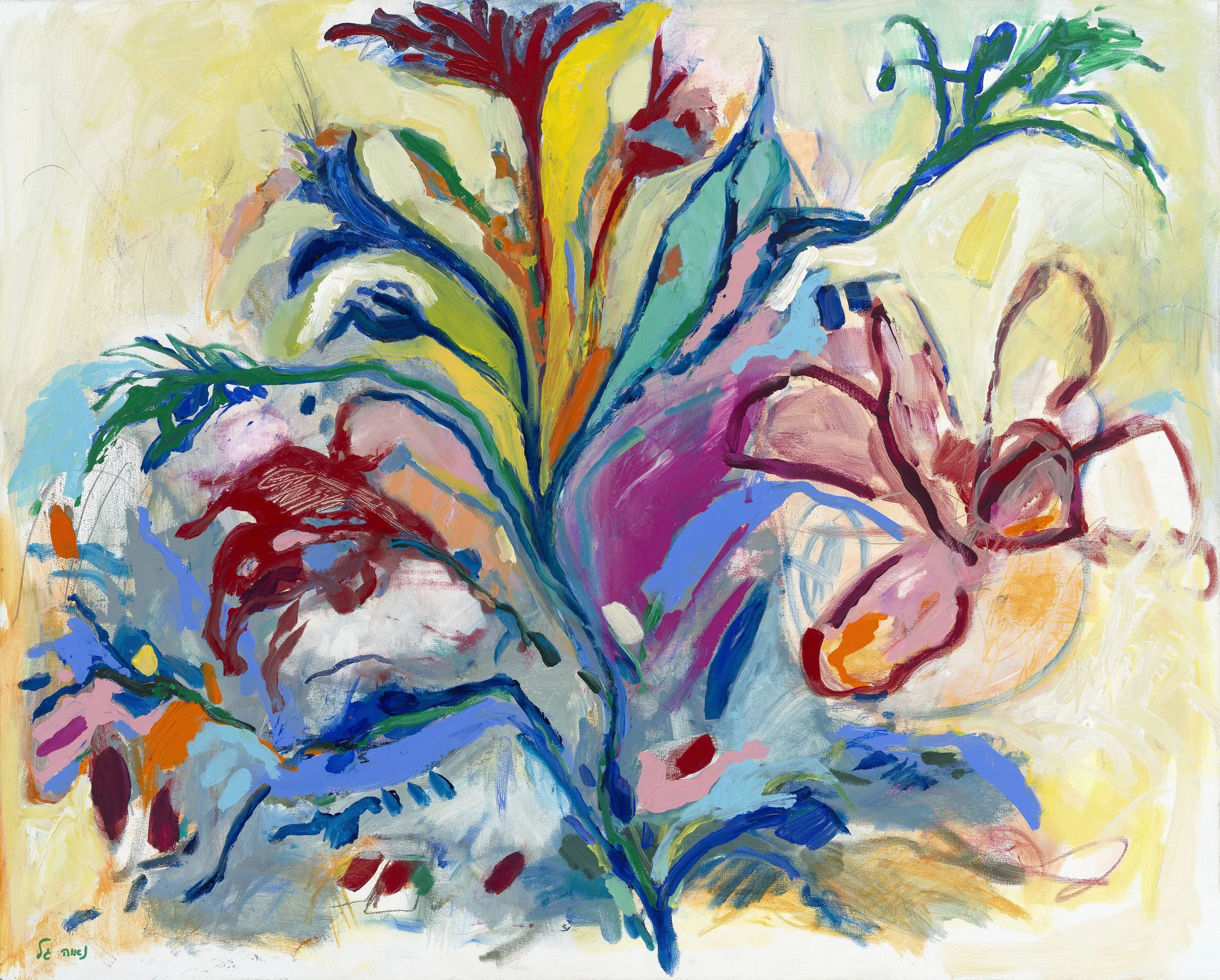 Dancing Petals, 2023. 100 x 80 cm, Acrylic on Canvas