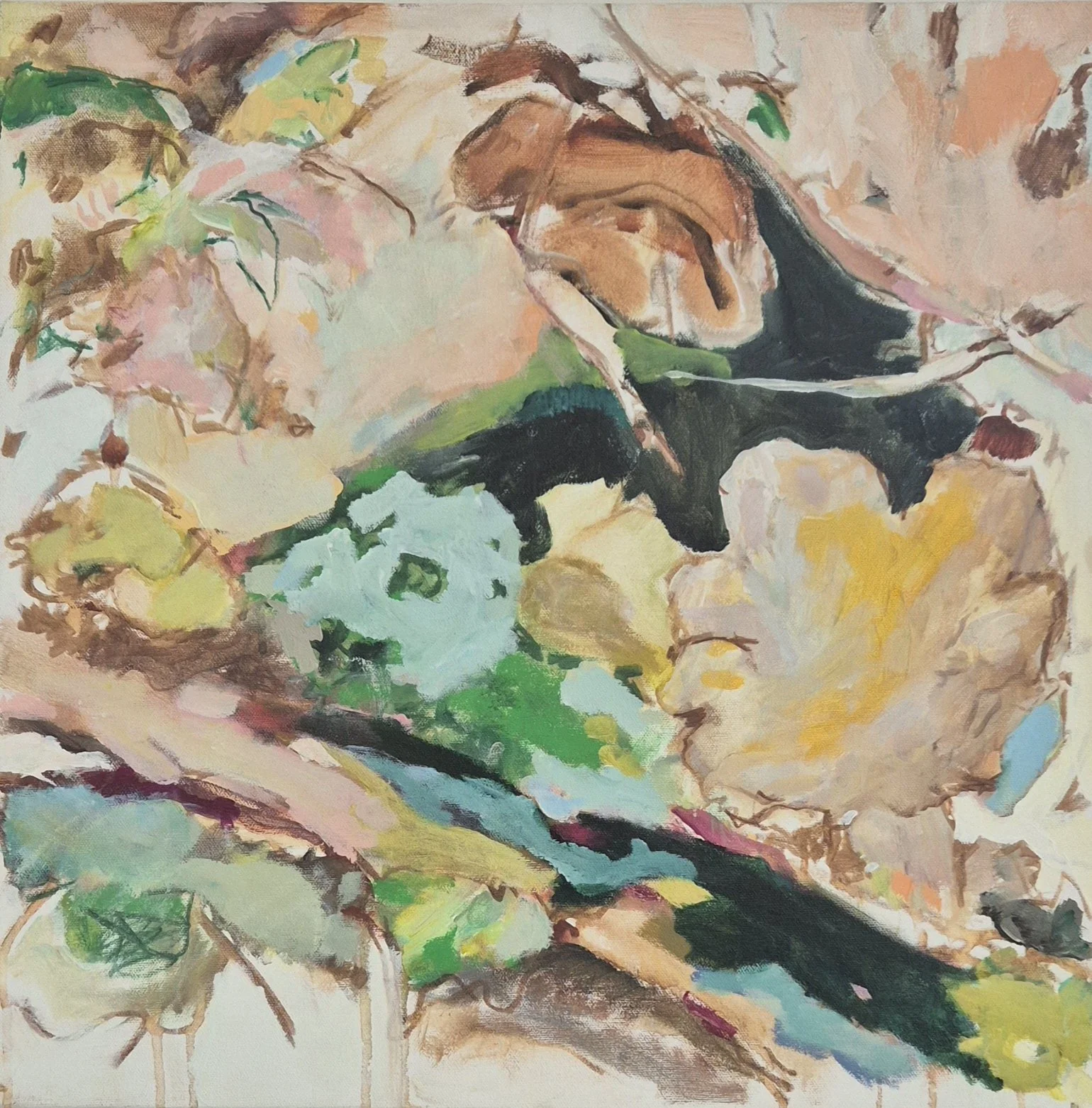 Woodland Mushroom, 2025. 50×50 cm, Acrylic on Canvas