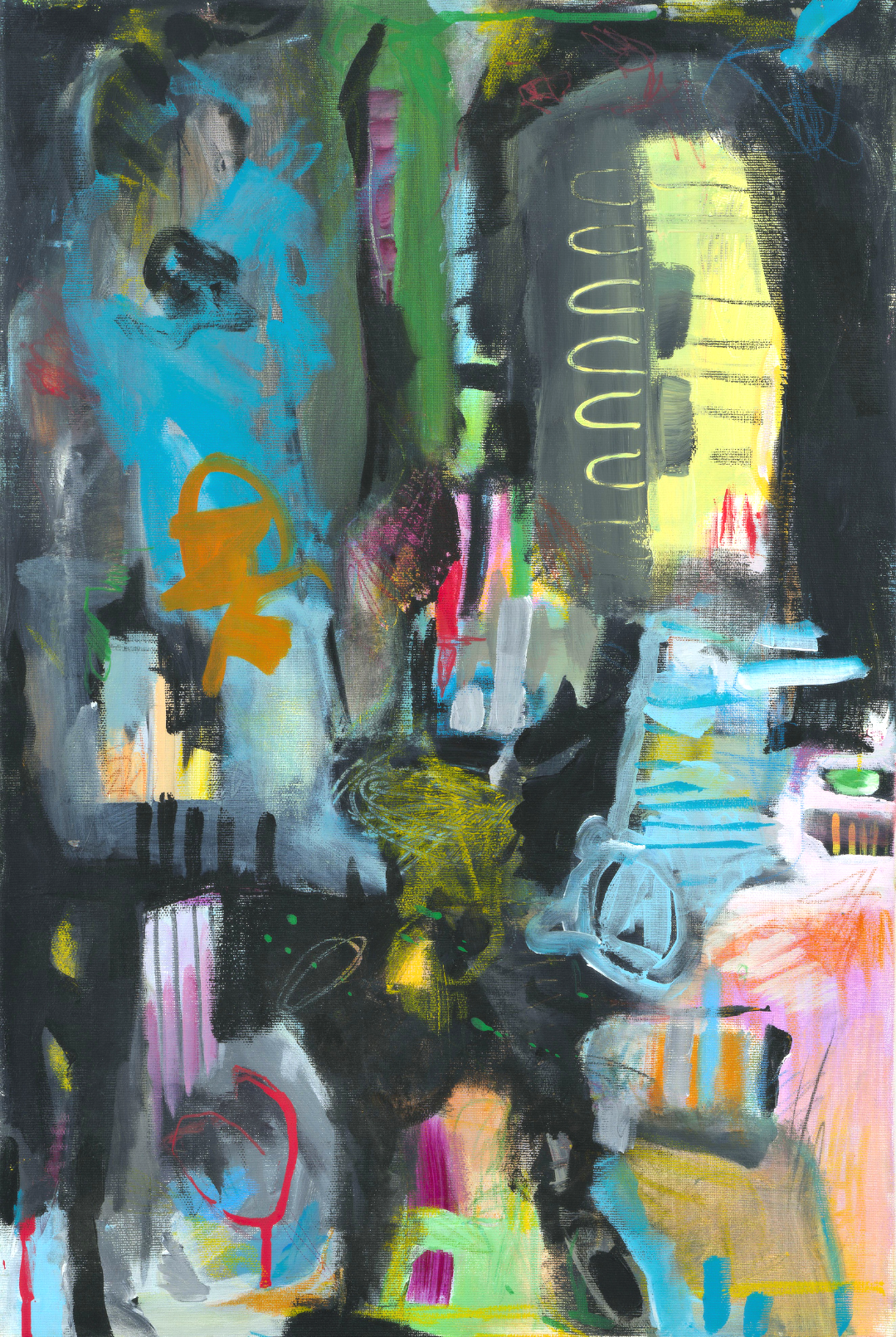 Untitled, 2020. 40 × 60 cm, Mixed Media on Canvas. SOLD
