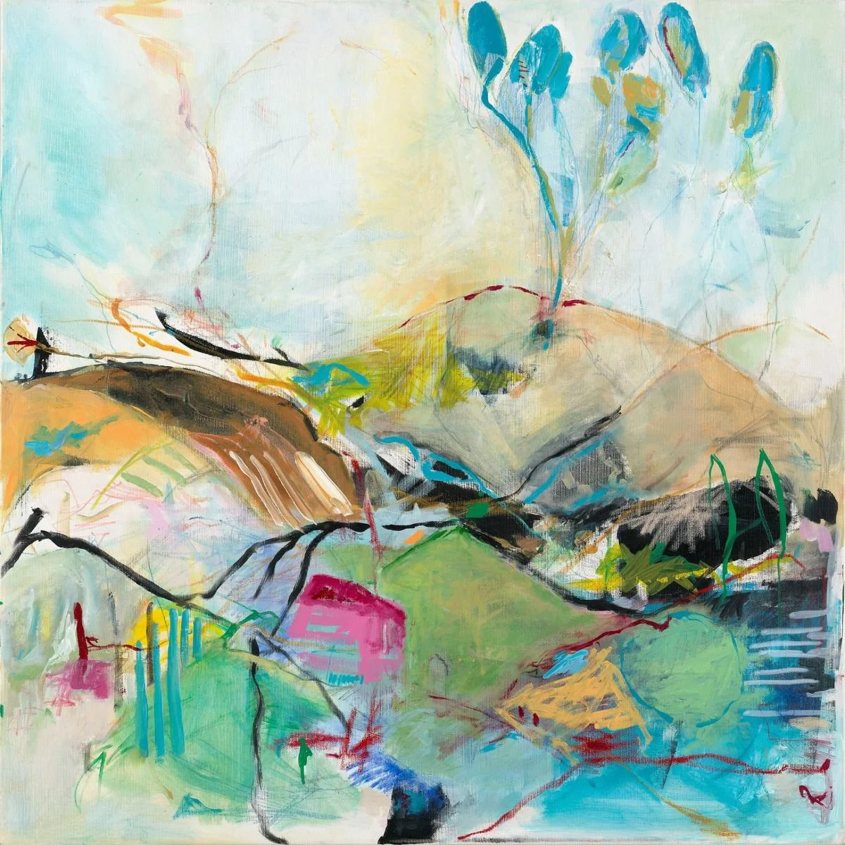 Fields of Serenity, 2019. 80x80 cm, Acrylic on Canvas