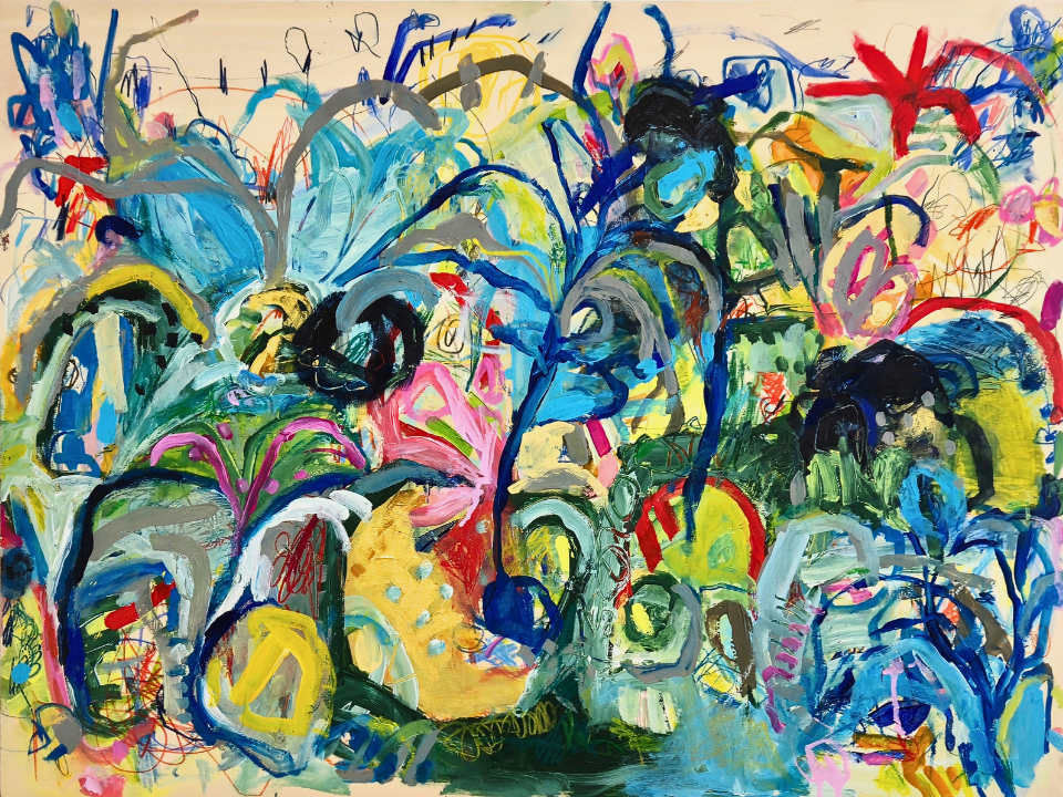 Untitled, 2021. 60x80 cm, Mixed media on wood panel 