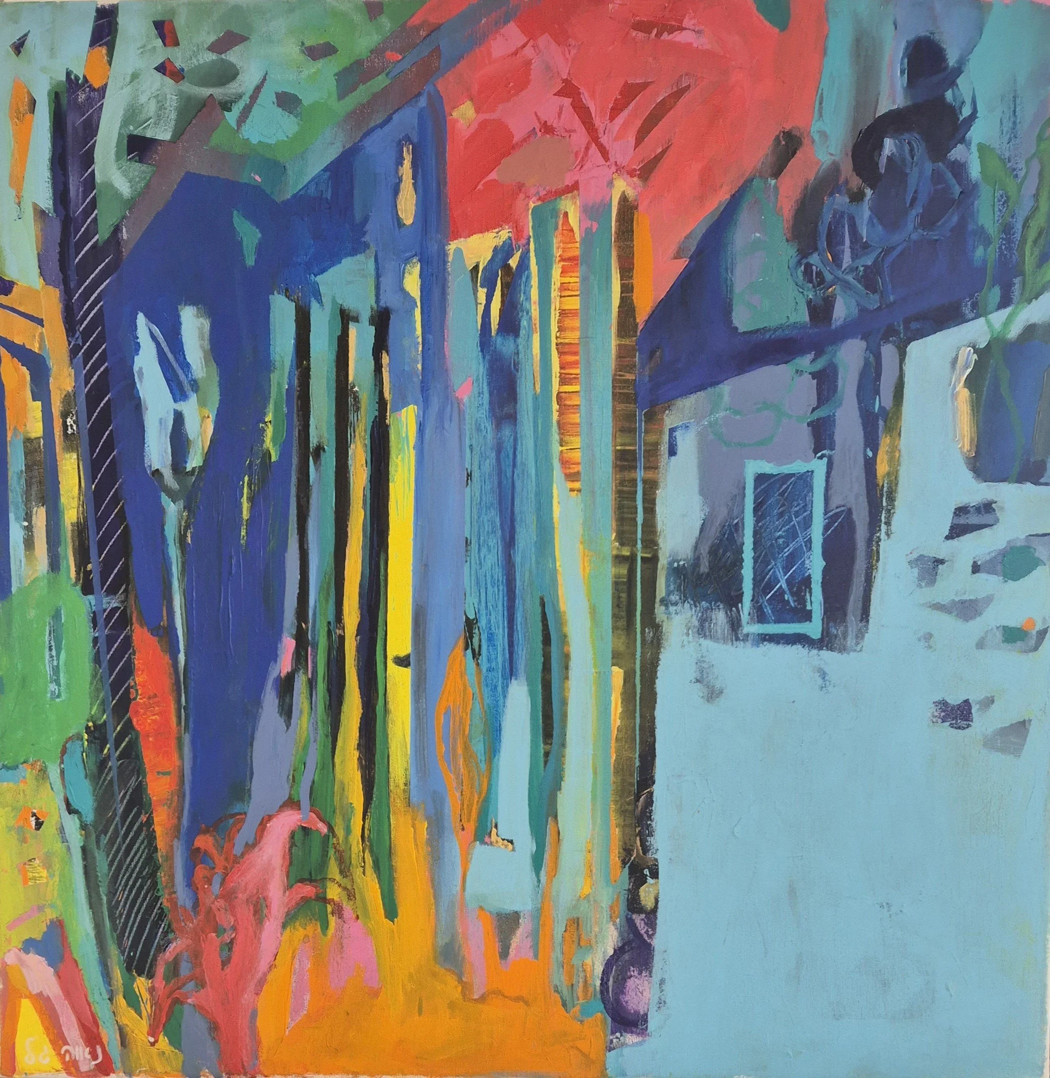 Already Evening, 2022. 80x80 cm, Acrylic on  Canvas