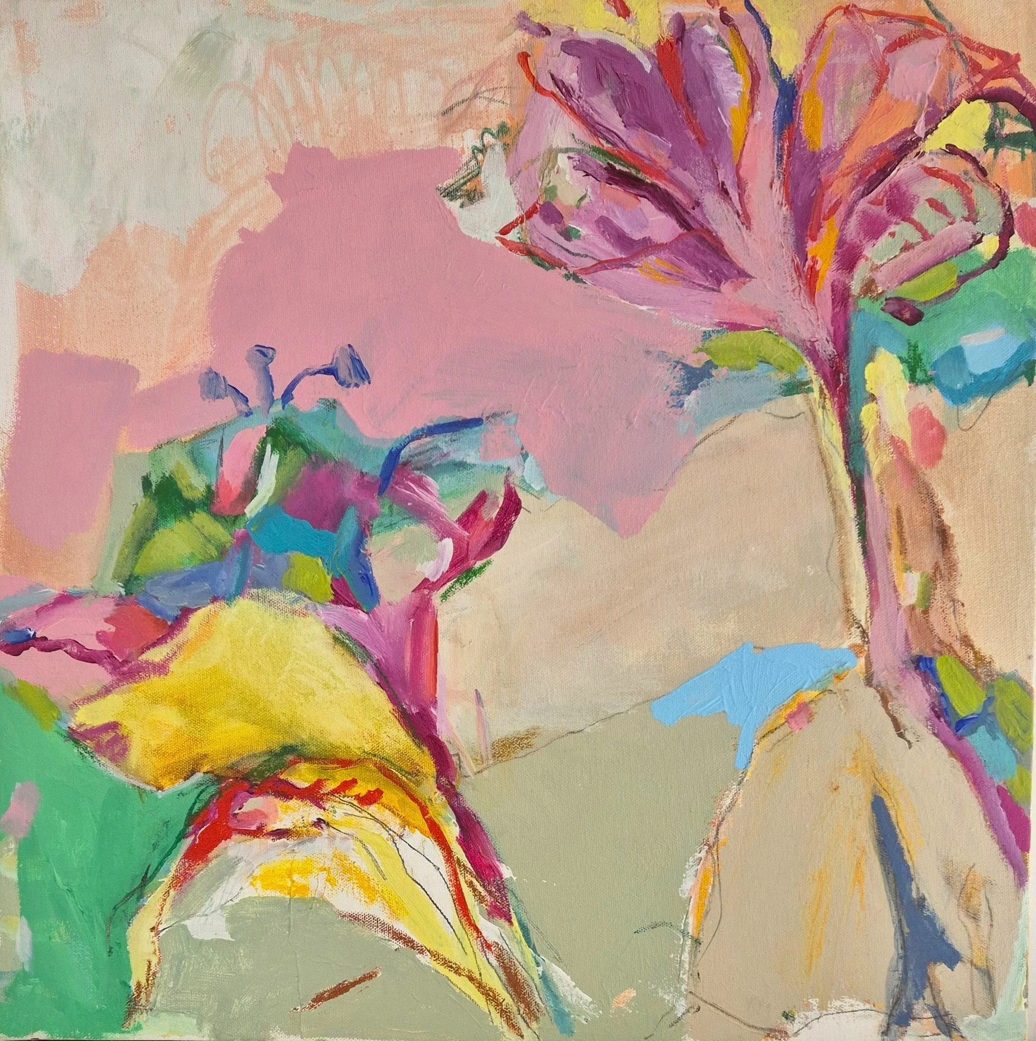 Magical Bloom, 2025. 50×50 cm, Acrylic on Canvas