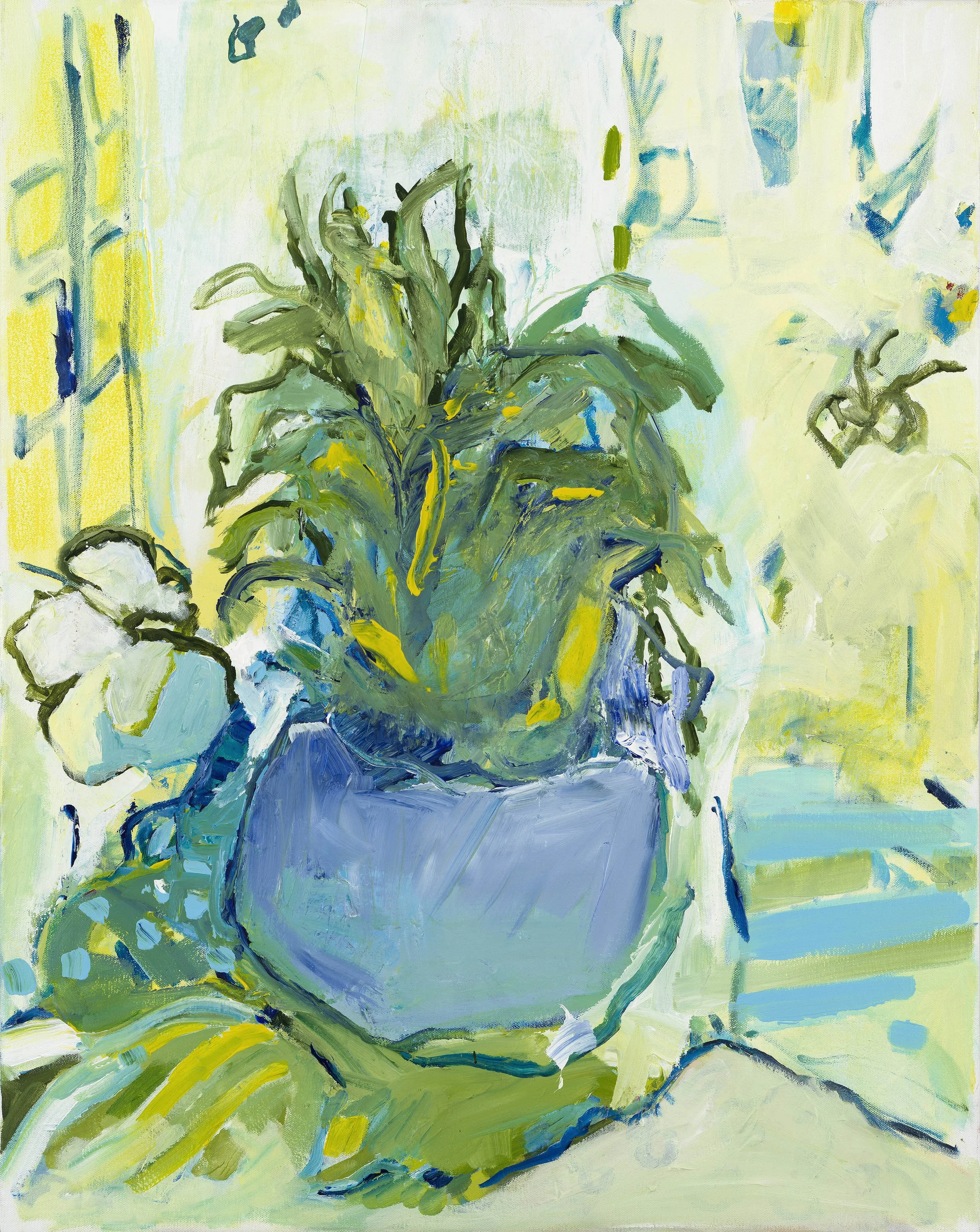 Blue and Green Breath, 2025. 86x68 cm, Acrylic on Canvas