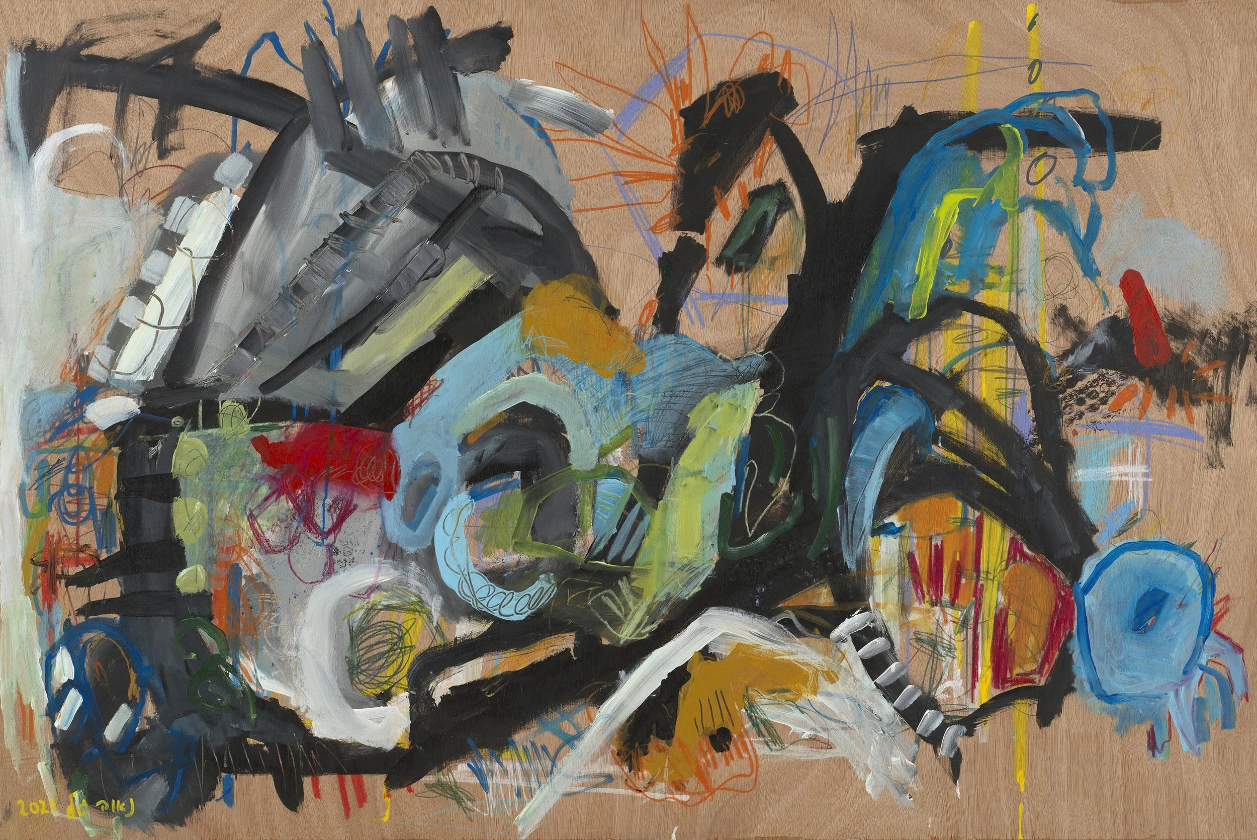 Untitled, 2020. 80 x 120 cm, Acrylic on Wood 