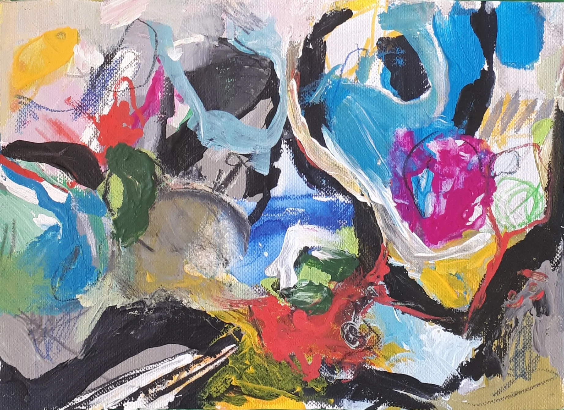 Untitled, 2020. 13X18 cm, Acrylic Mixed Media on Paper