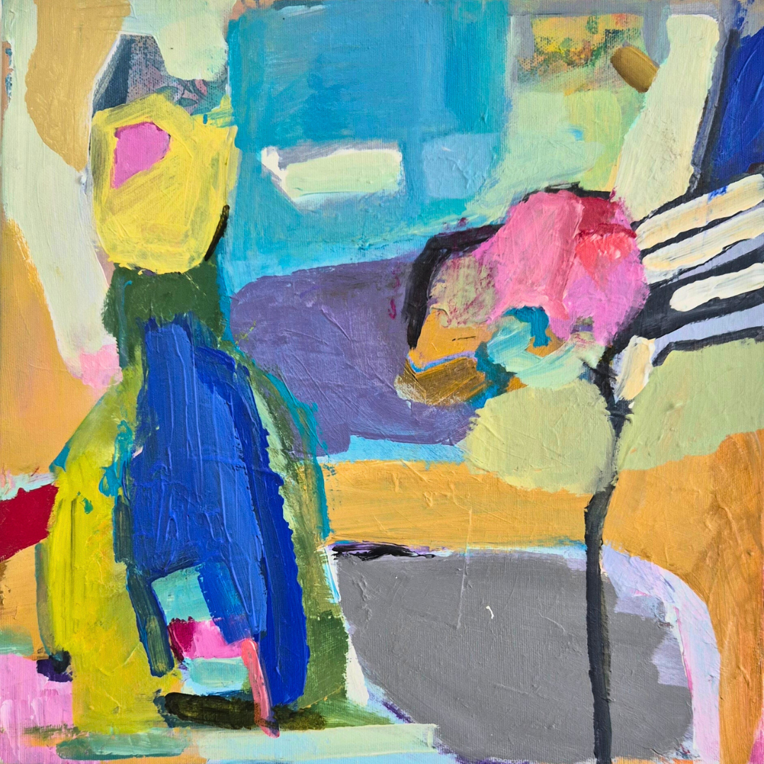 Landscape Quilt, 2025. 35×35 cm, Acrylic on Canvas 