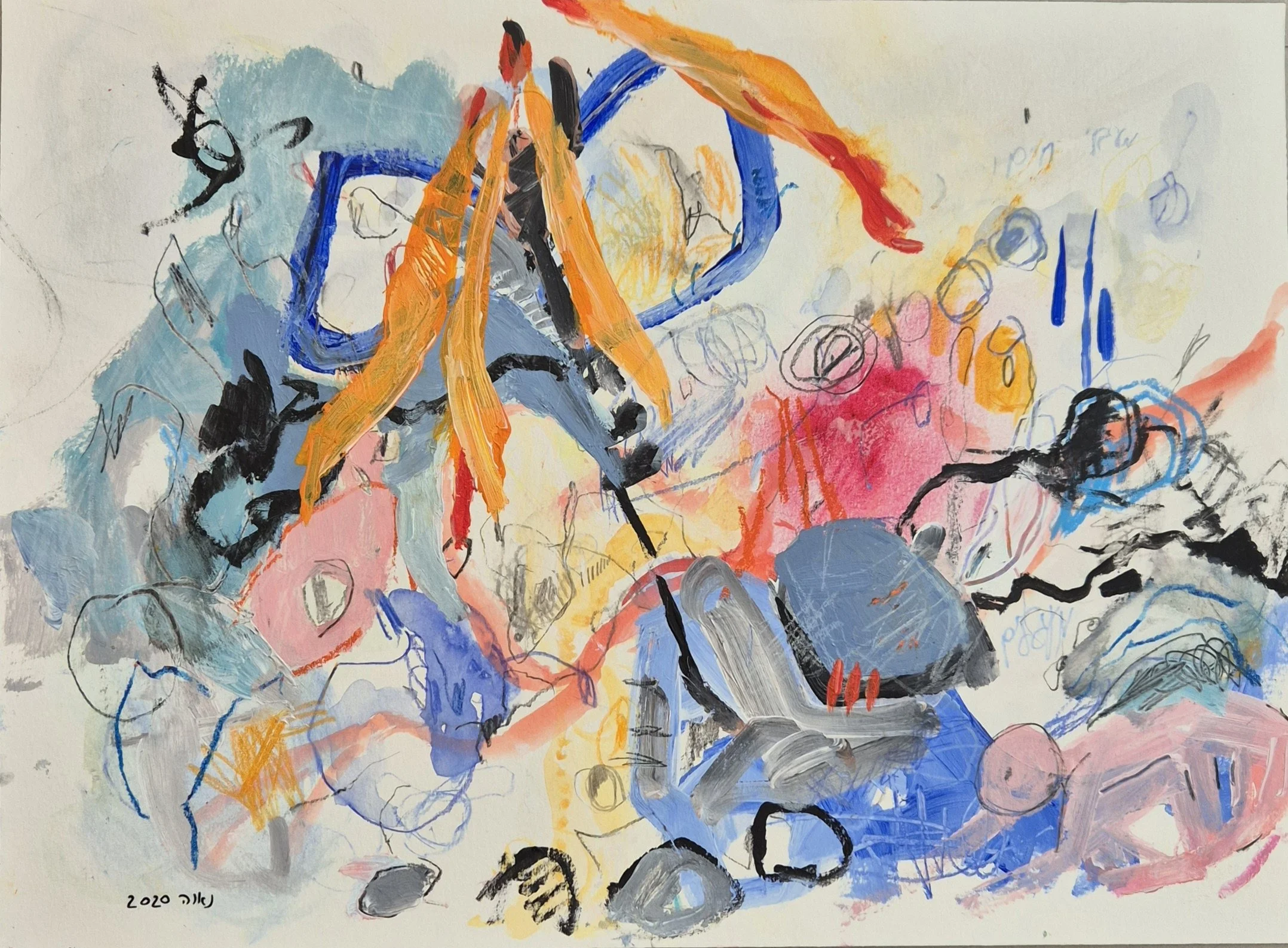 Untitled, 2020. 30×41 cm, Acrylic and Mixed Media on Paper (300 gr)