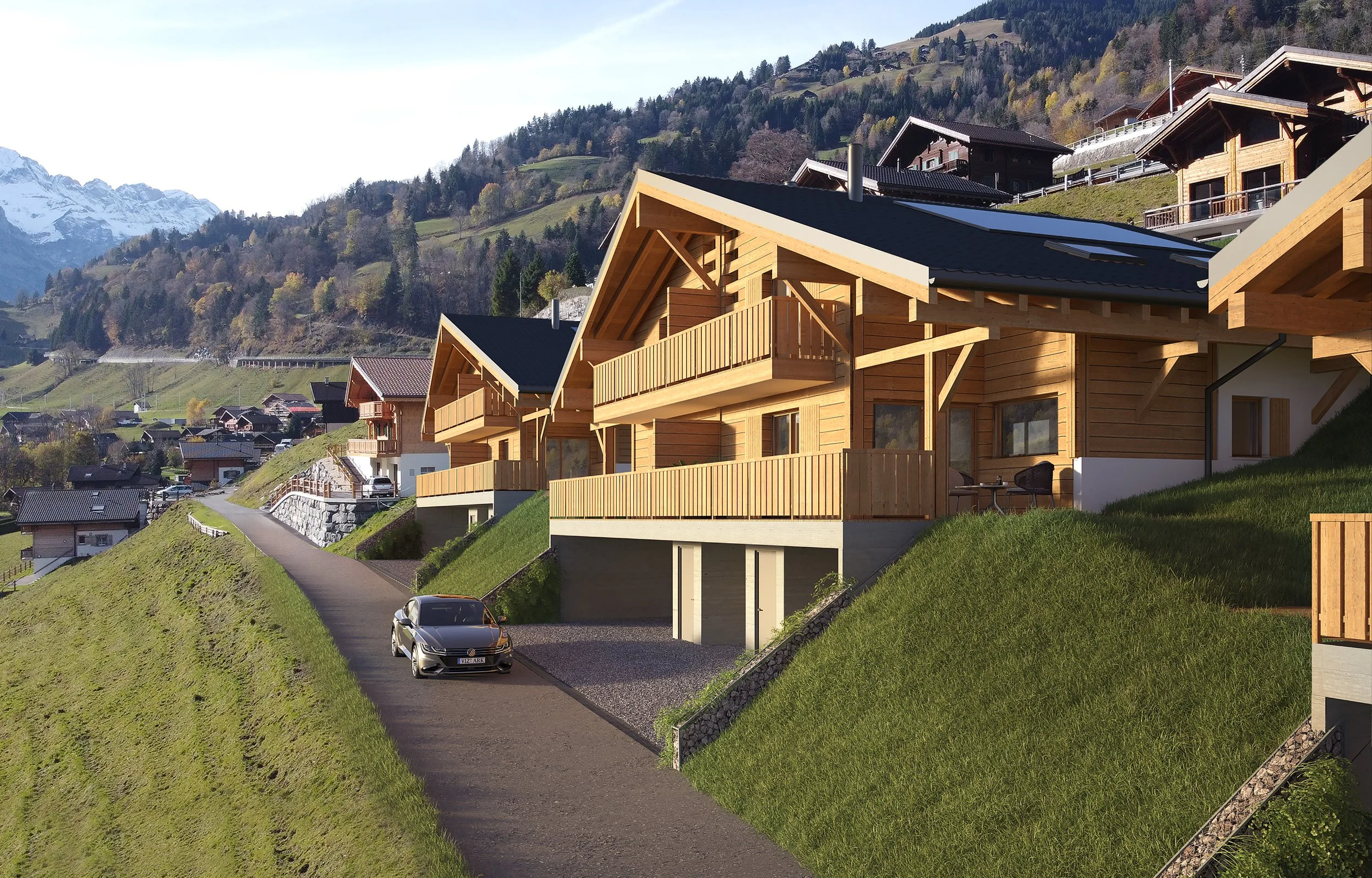 Projekt: Drei Chalets – Val-d'Illiez (VS)
