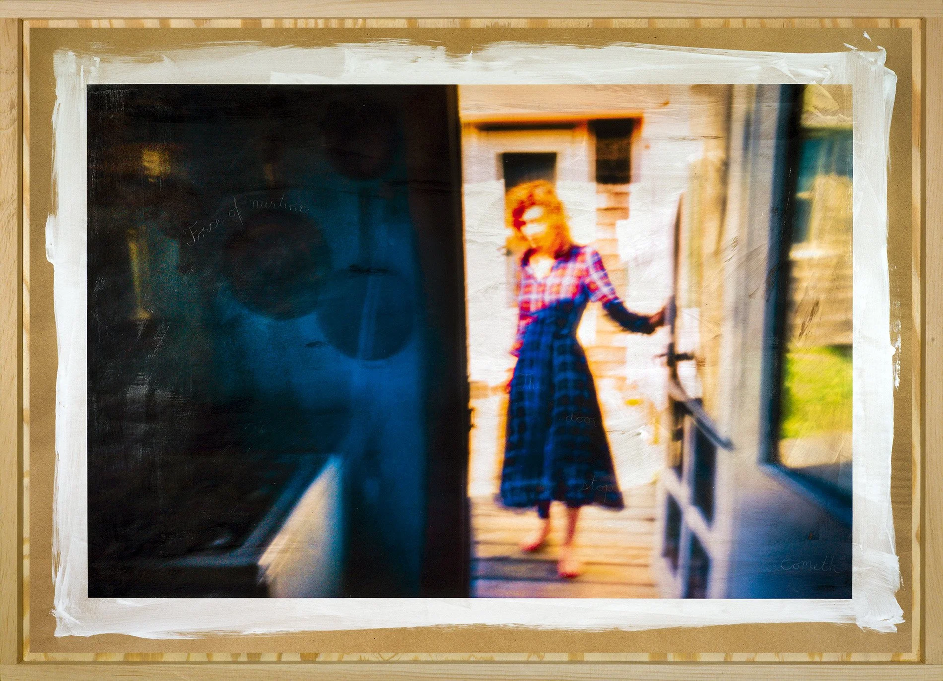 Force of Nurture •
Ink on hand coated brown paper bag with varnish and etched script • 28.5" x 39"  • 2025