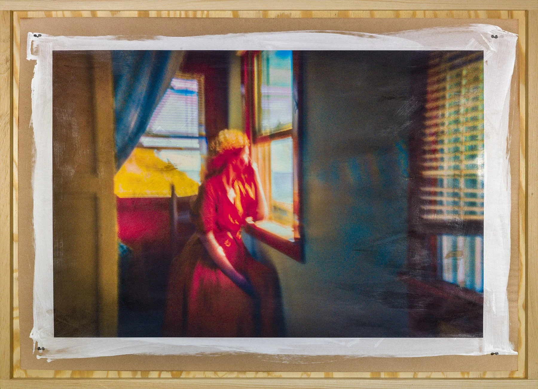 There Are No Hints •
Ink on hand coated brown paper bag with varnish and etched script • 28.5" x 39"  • 2025