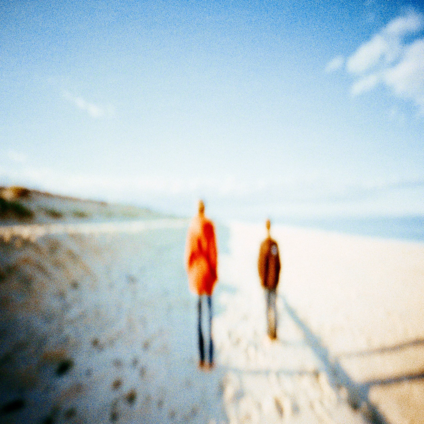 Two On Beach • 44" x 44" Pigment on Hand Made Amate Paper • 2011