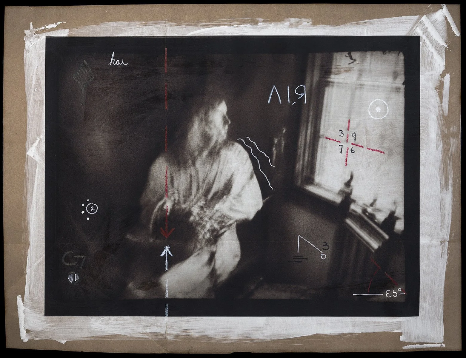 ^IR • Pigment on hand coated deconstructed paper bag with mark making • 15.5" x 20"
From The 1680 House • 2025