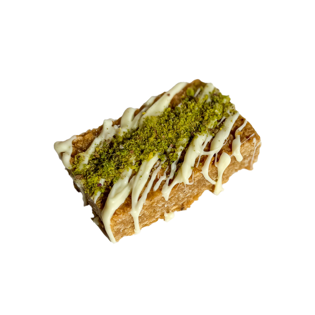 White Chocolate & Pistachio Flapjack