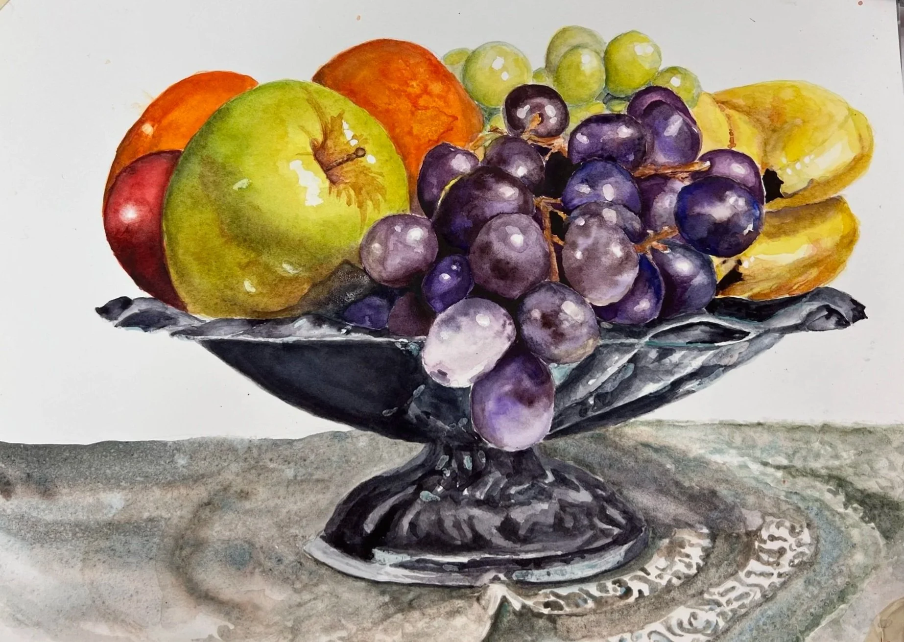 Still a Fruit Bowl $225
Watercolor 9" x 11"
(So fun to play with rounded forms)