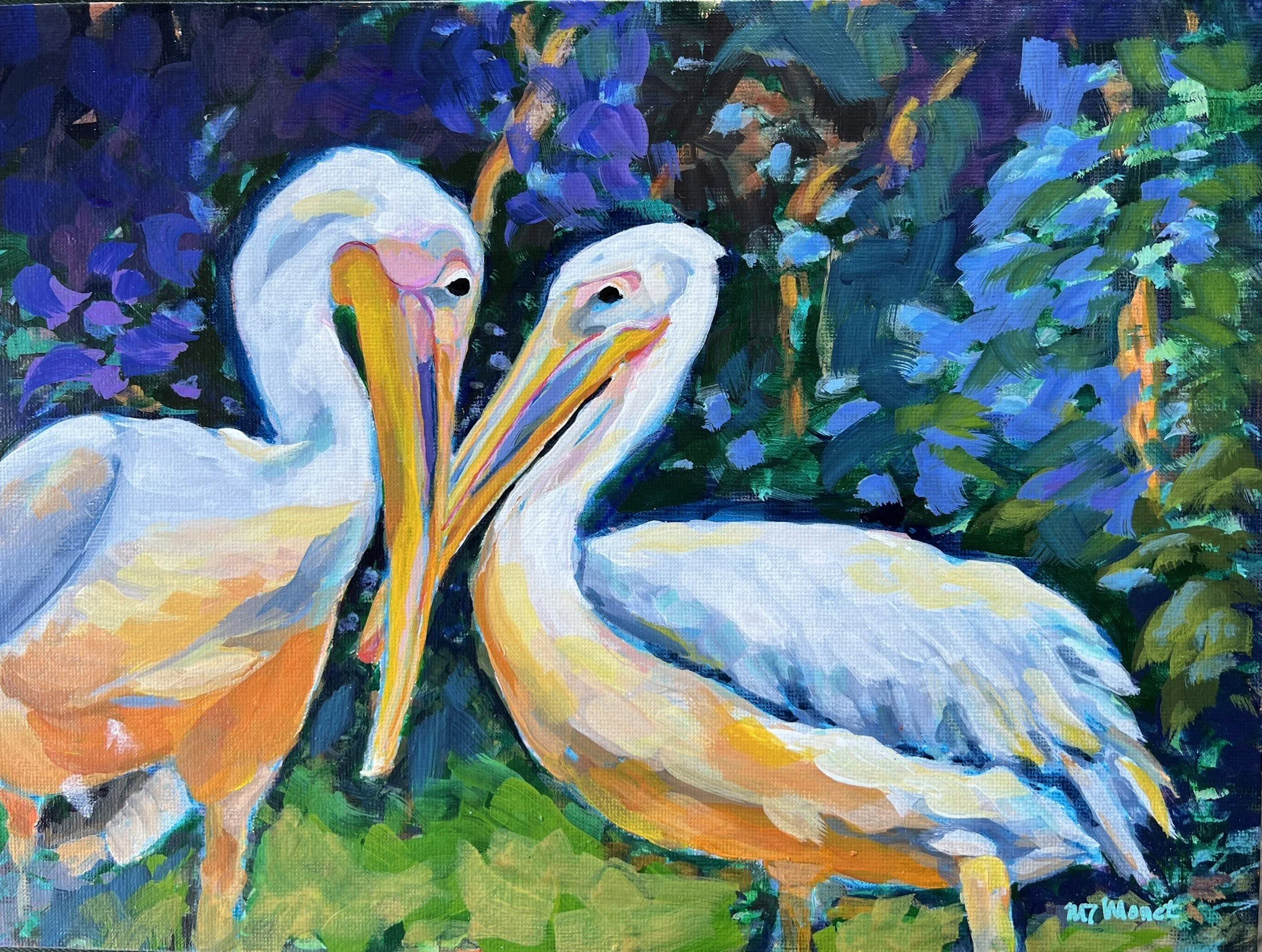 PERSUASION $125
Acrylic 9x12 Black Frame
Santa Monica pelicans in a Northwest venue