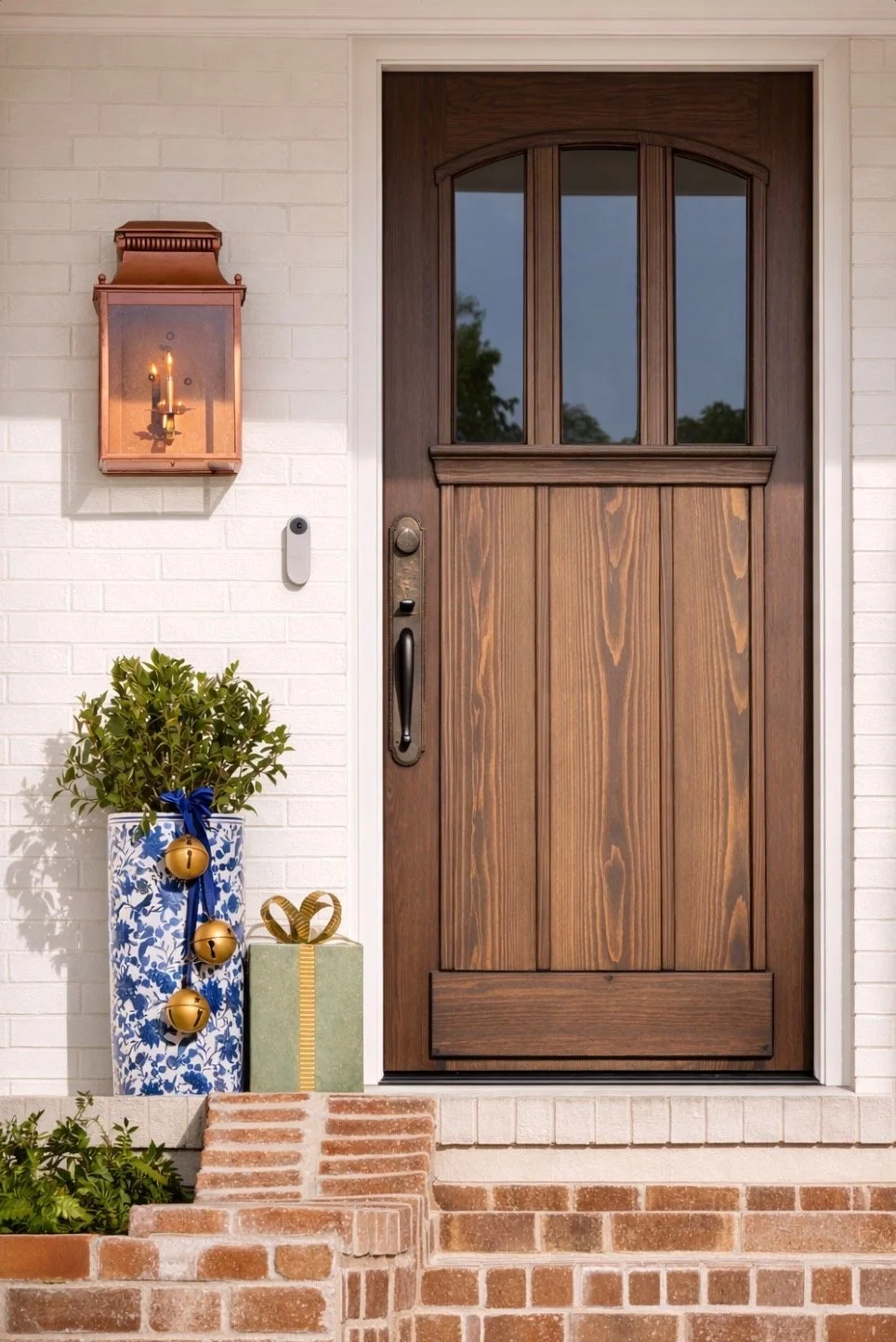 Custom made front entry door