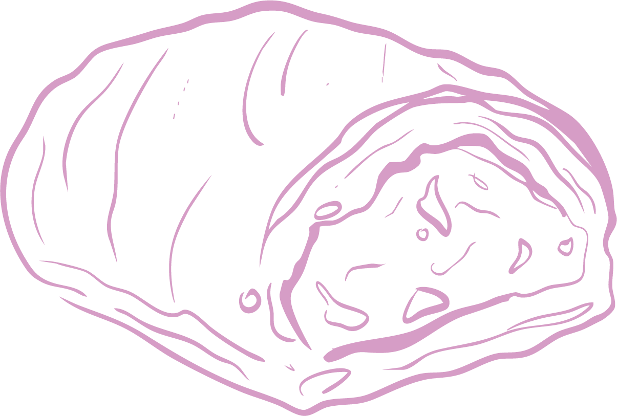 Line drawing of a burrito cut in half, showing fillings inside.