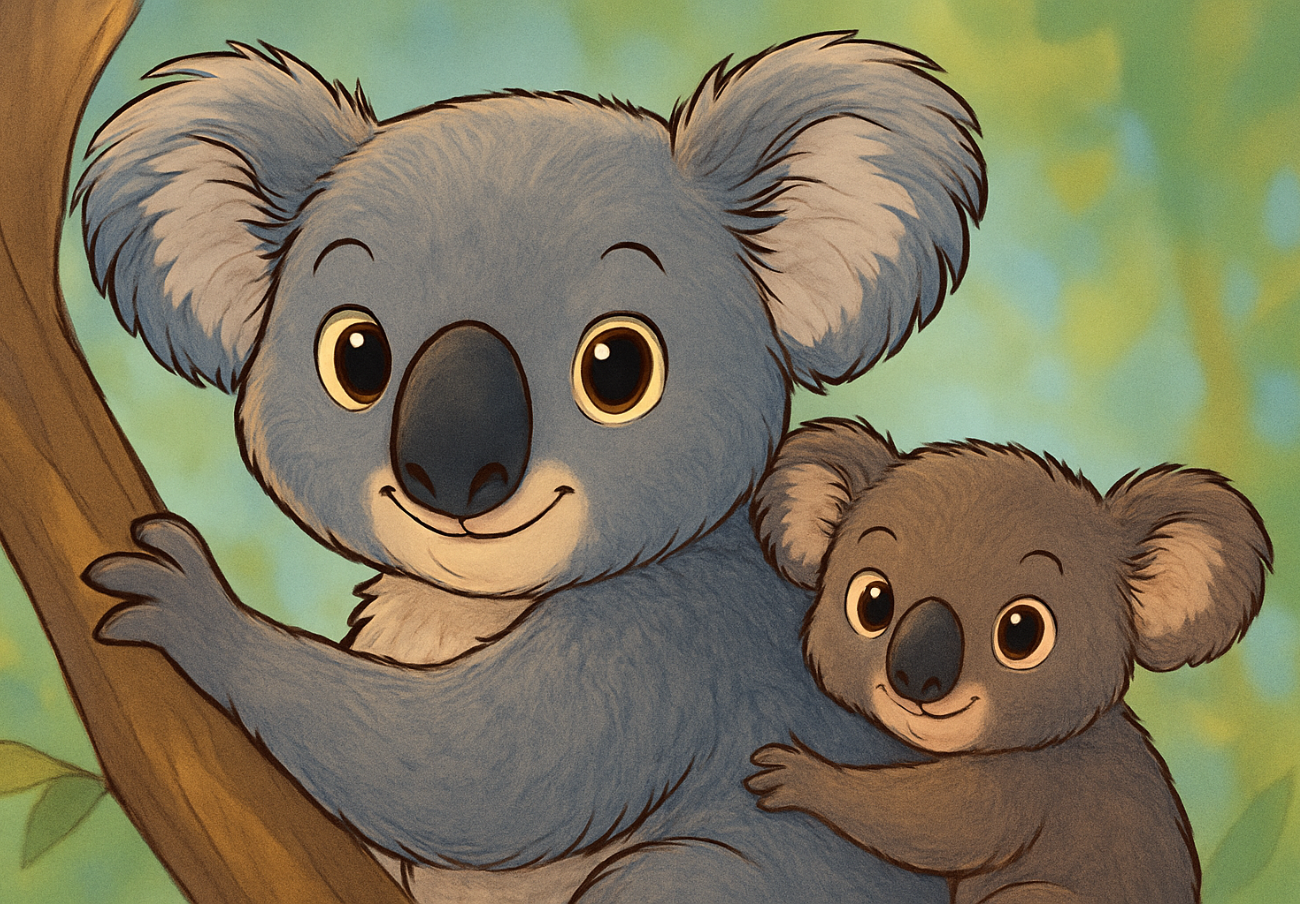 Koala bear with baby.png