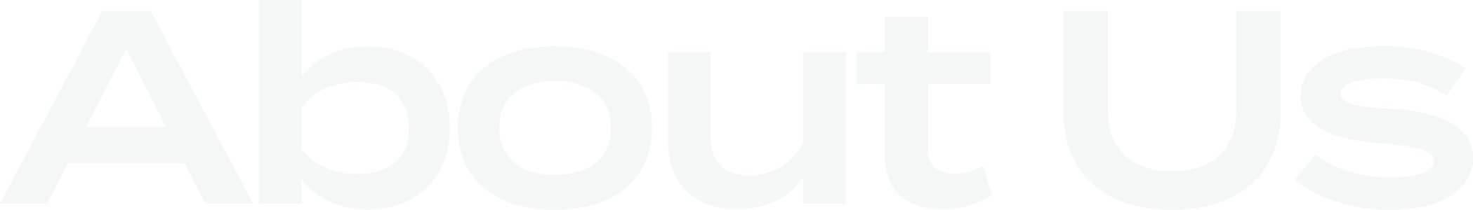 Large white text that reads 'About Us' on a black background.