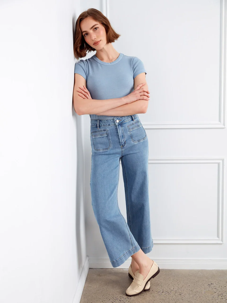 Flare Leg Patch Pocket Pant