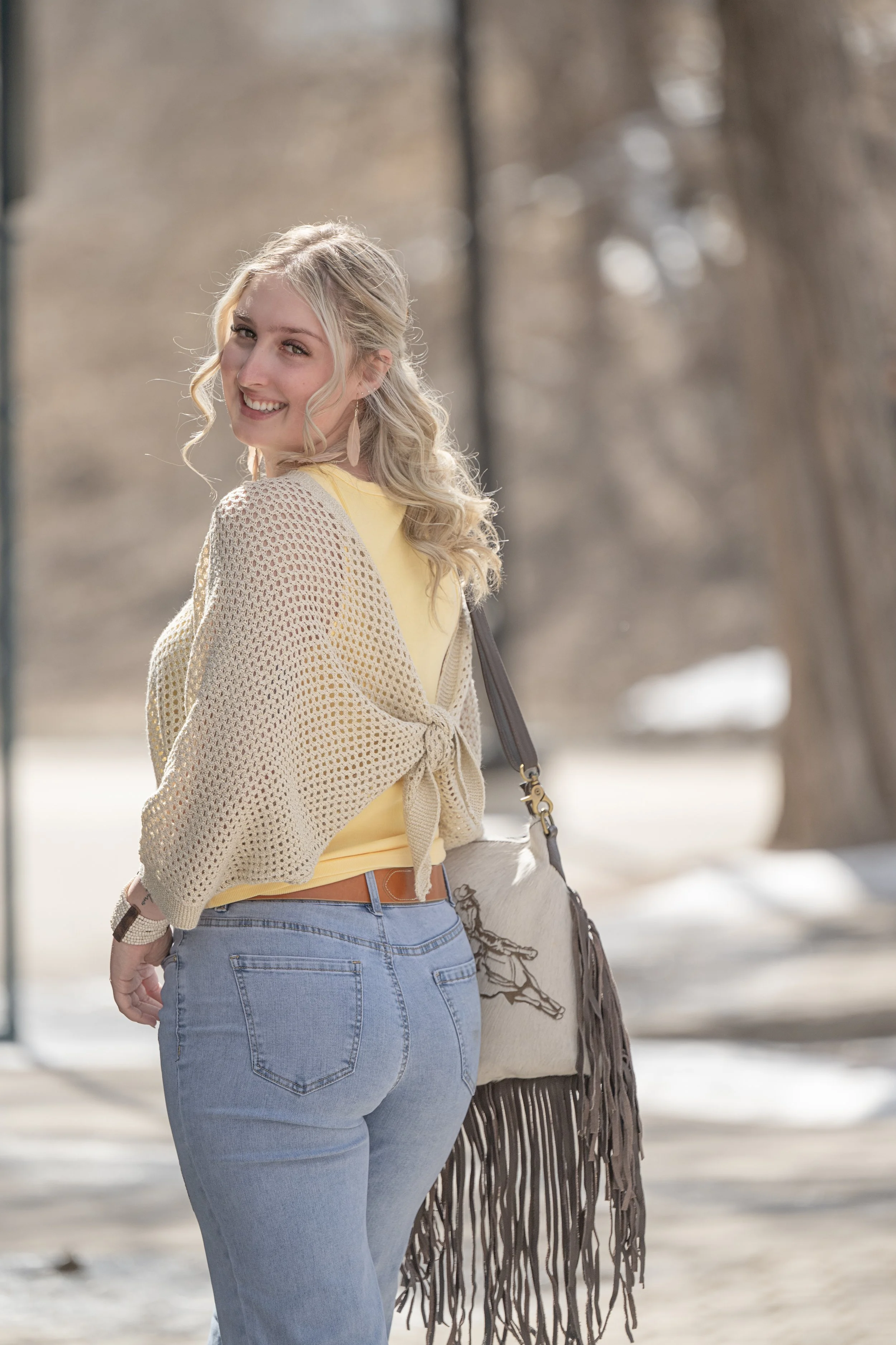 Crochet Lurex Sweater Shrug