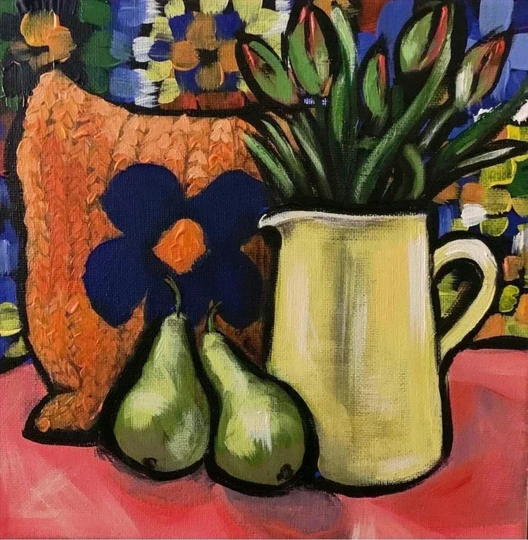 Tulips and Pears - Acrylic 